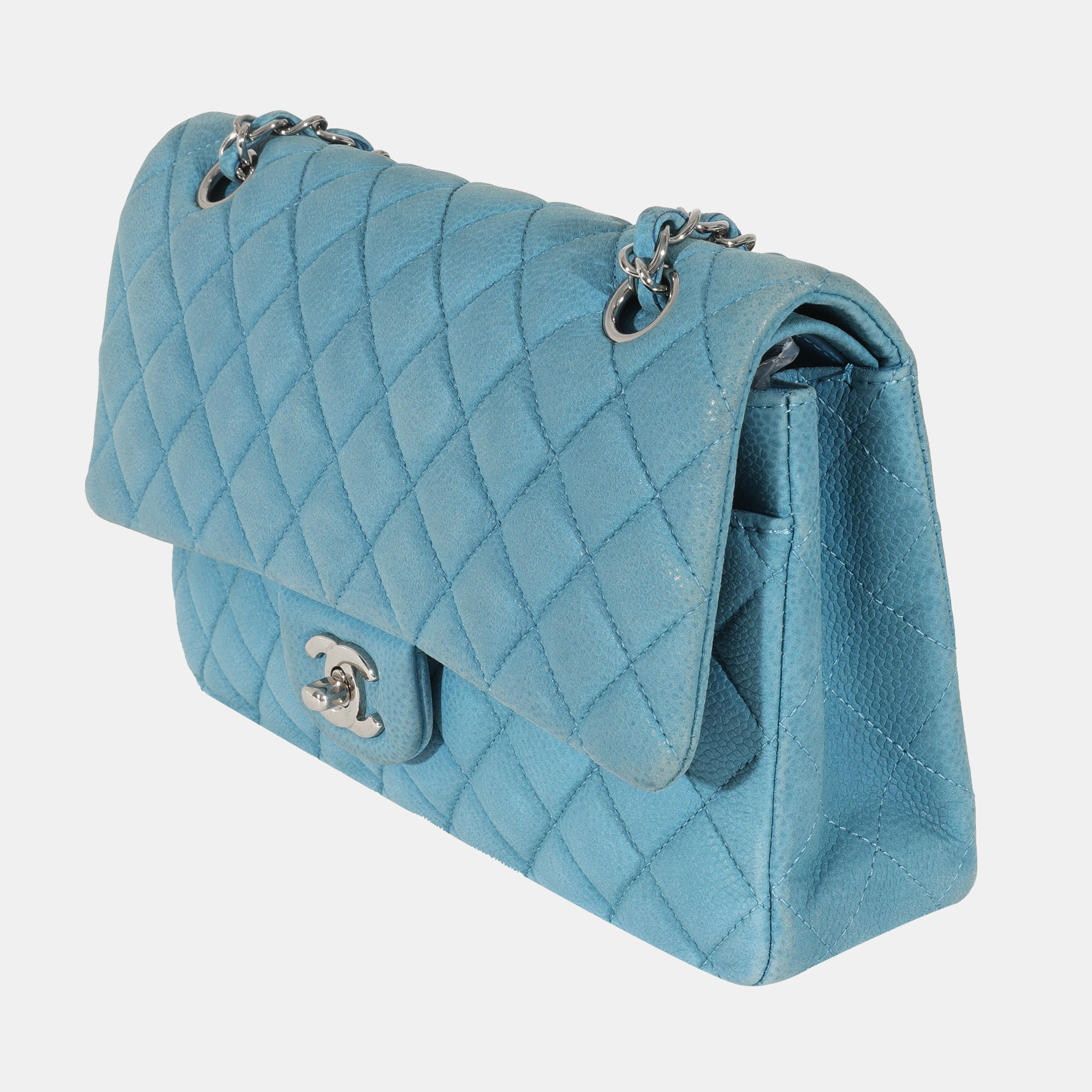 

Chanel Blue Caviar Leather Medium Classic Double Flap Bag