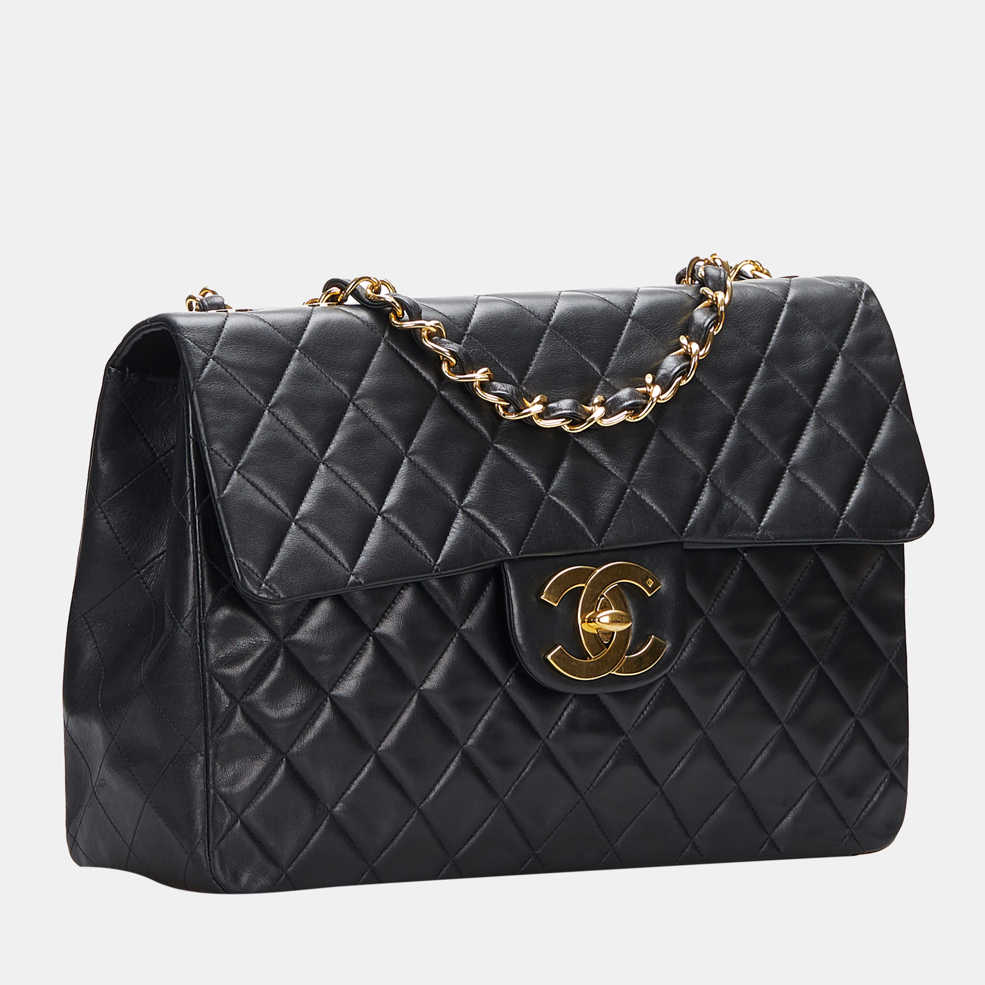 

Chanel Black Jumbo Classic Lambskin Double Flap