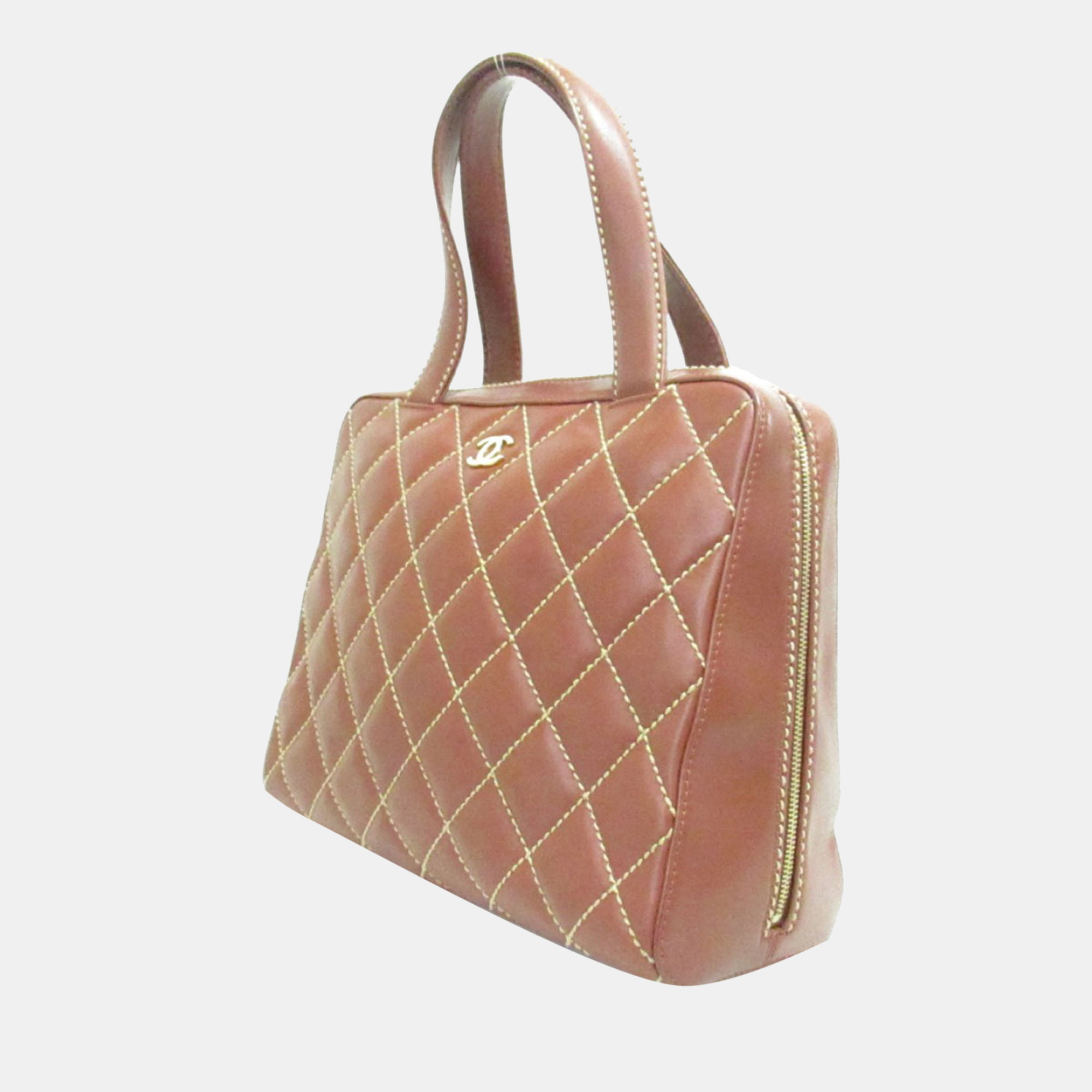 

Chanel Brown Leather CC Wild Stitch Tote Bag