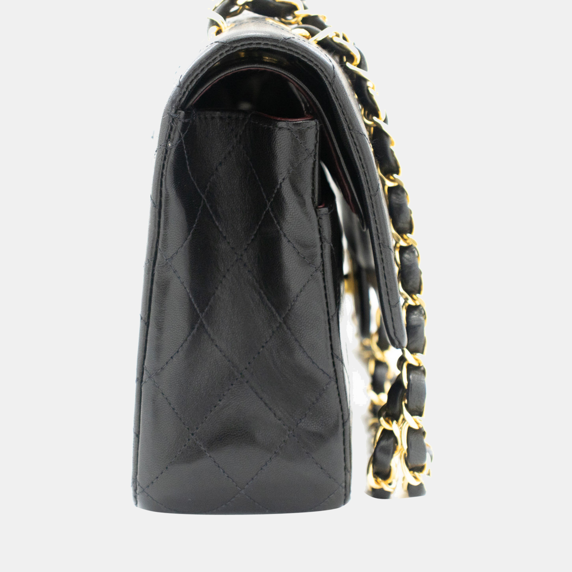 

Chanel Black Leather  Classic Double Flap Shoulder Bag