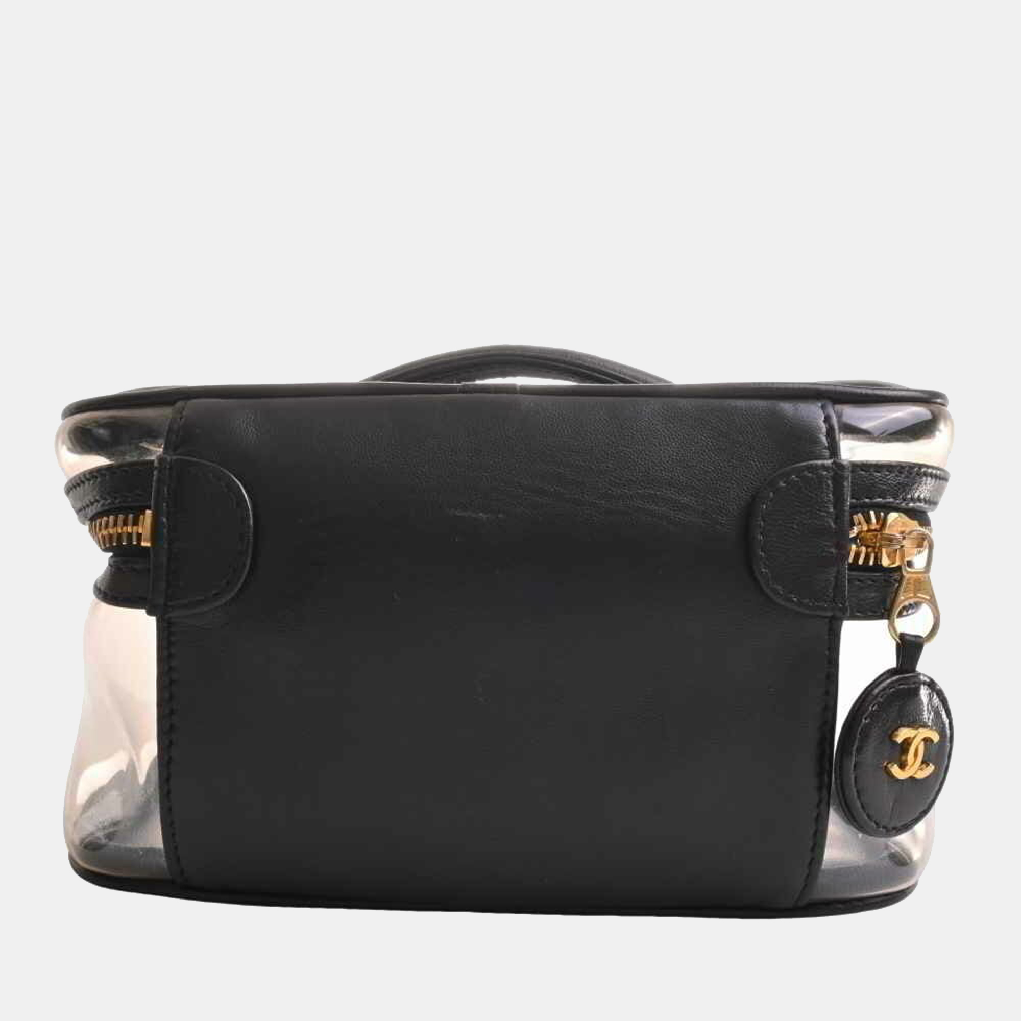 

Chanel Black Leather and PVC Vinyl Vanity Case Shoulder Bag