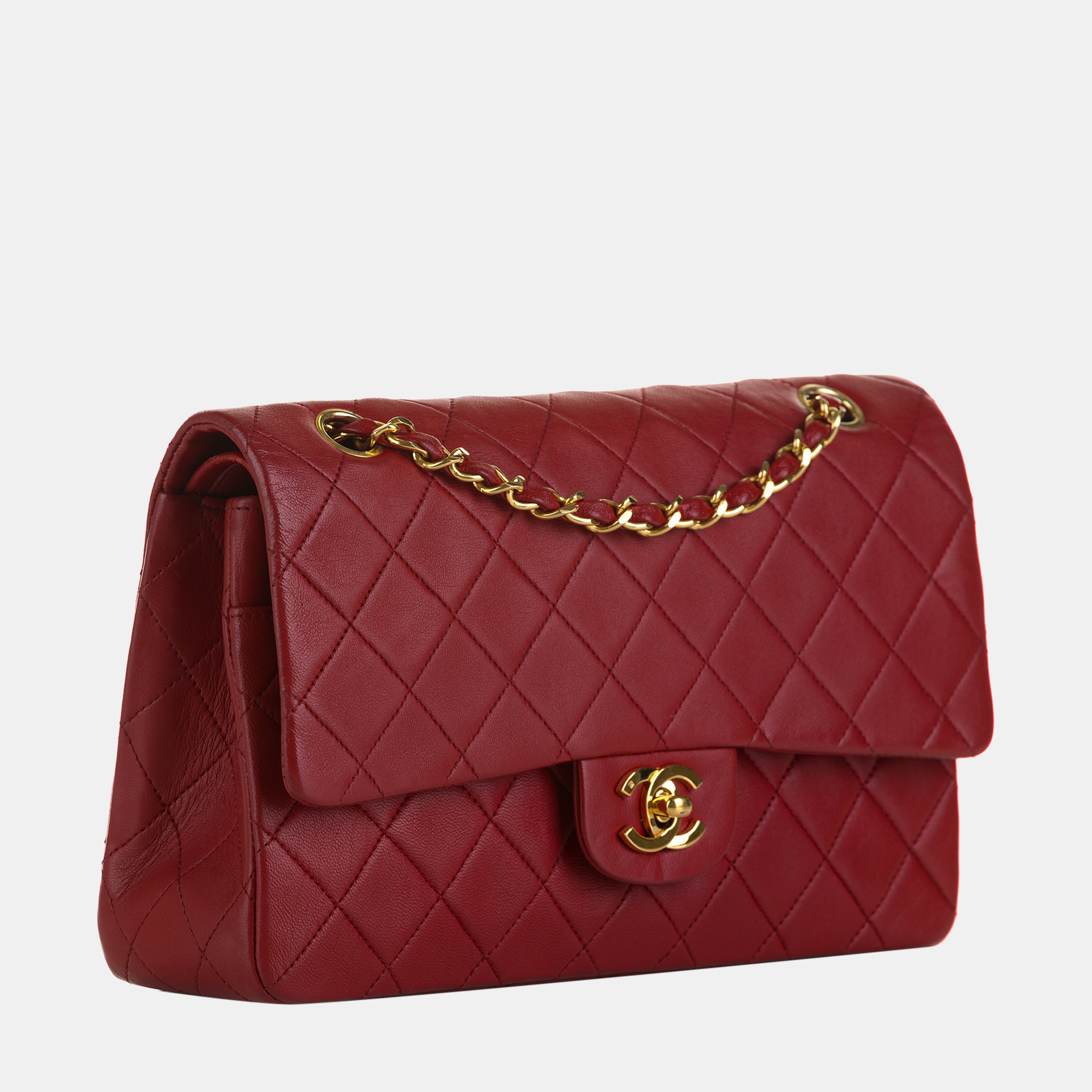 

Chanel Red Medium Classic Lambskin Double Flap