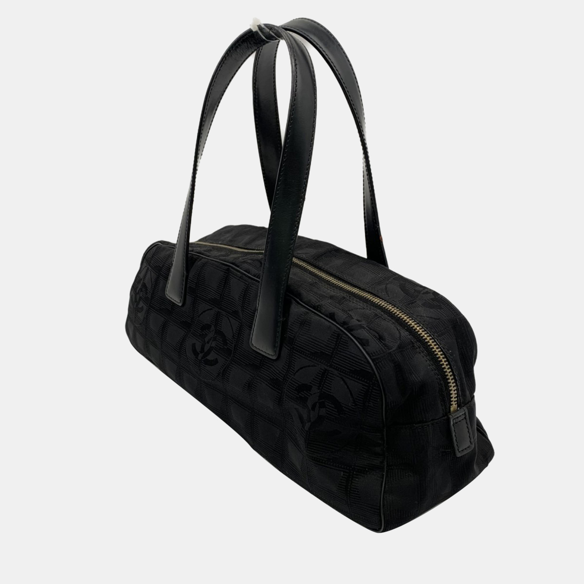 

Chanel Black Canvas Travel Line Nylon Mini Boston Bag
