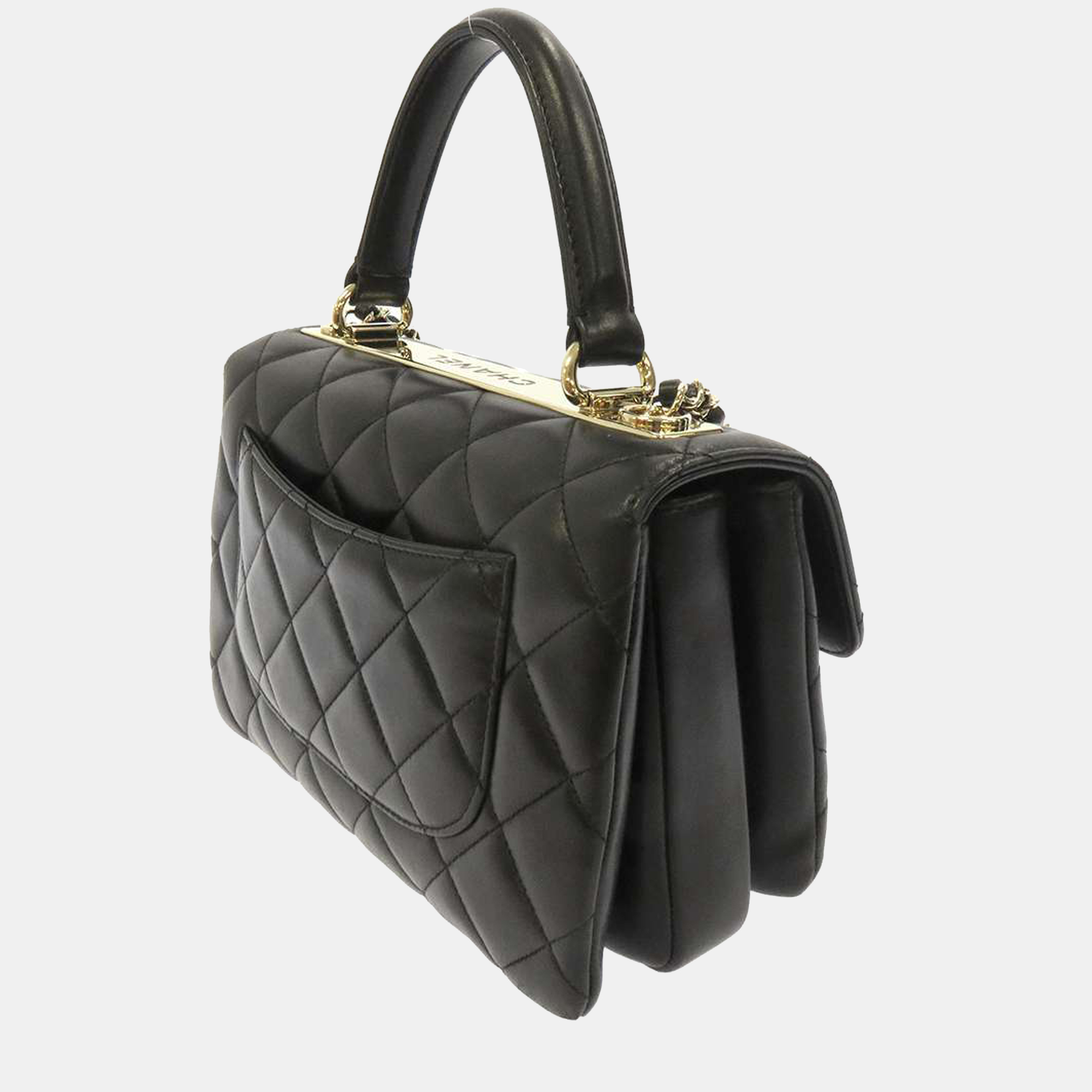 

Chanel Black Leather  Trendy CC Top Handle Bag