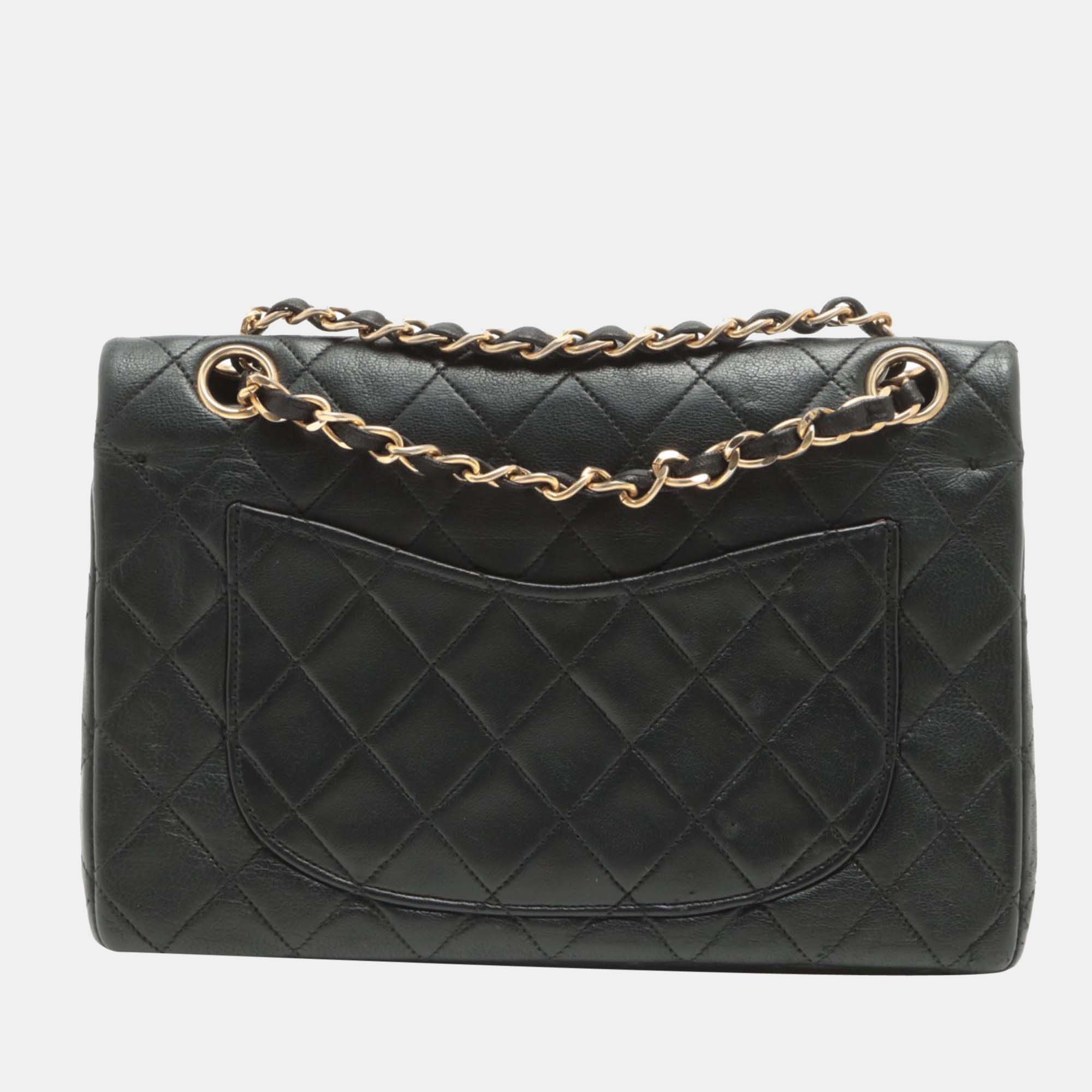 

Chanel Black Leather  Classic Double Flap Bag