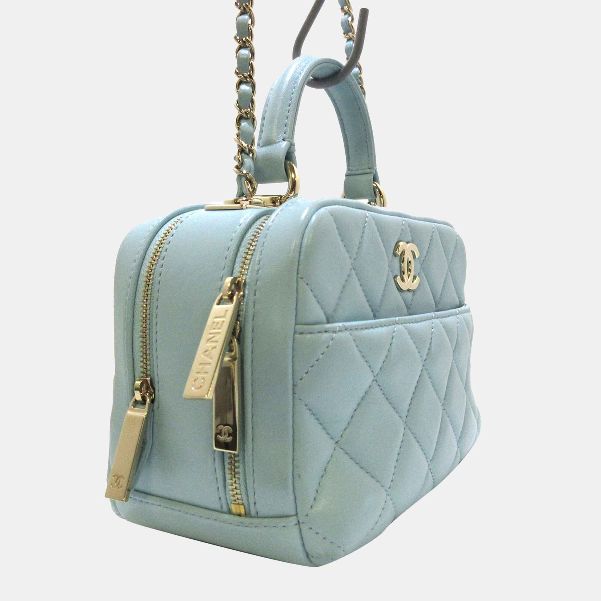 

Chanel Blue Leather Trendy CC bag