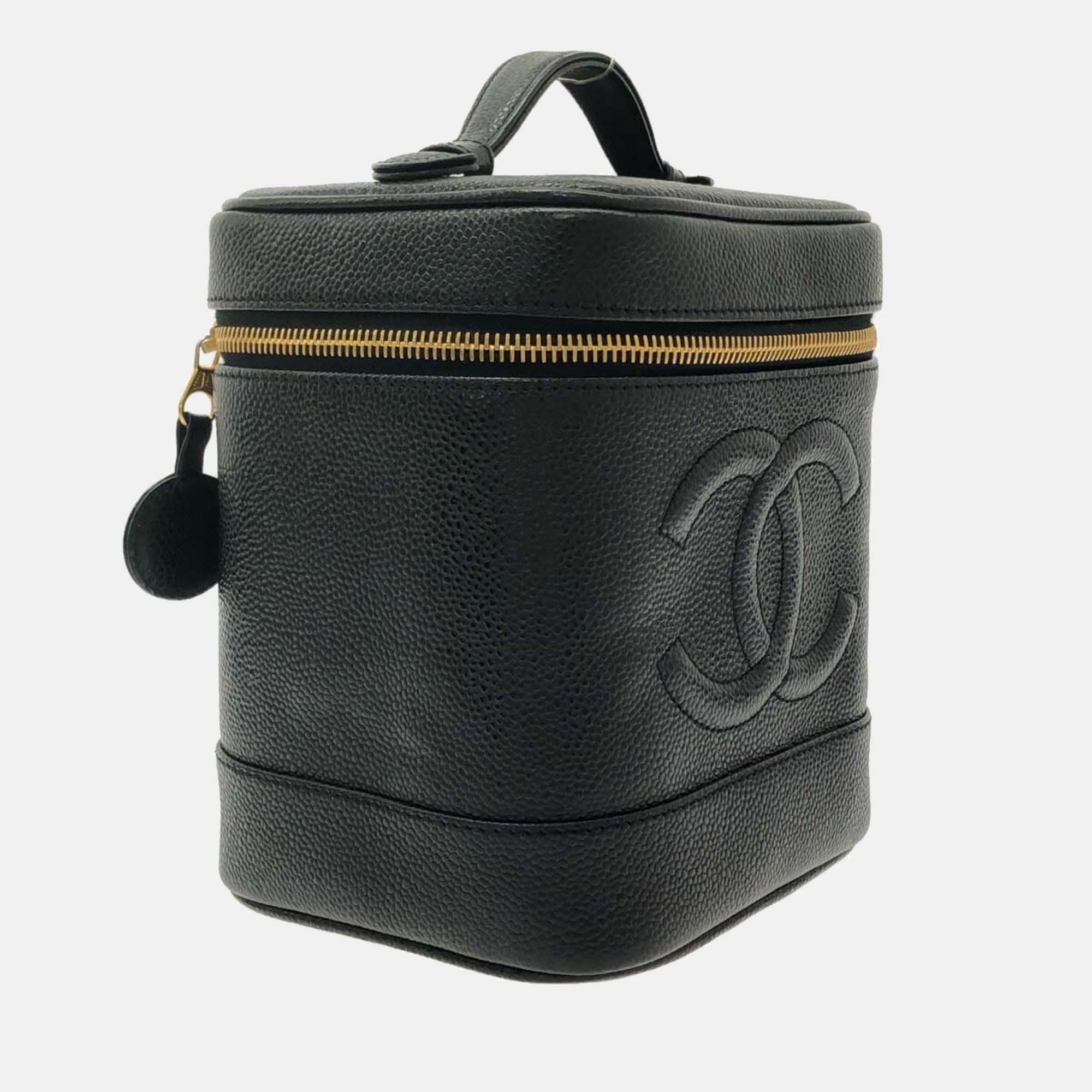 

Chanel Black Leather CC Vanity Bag