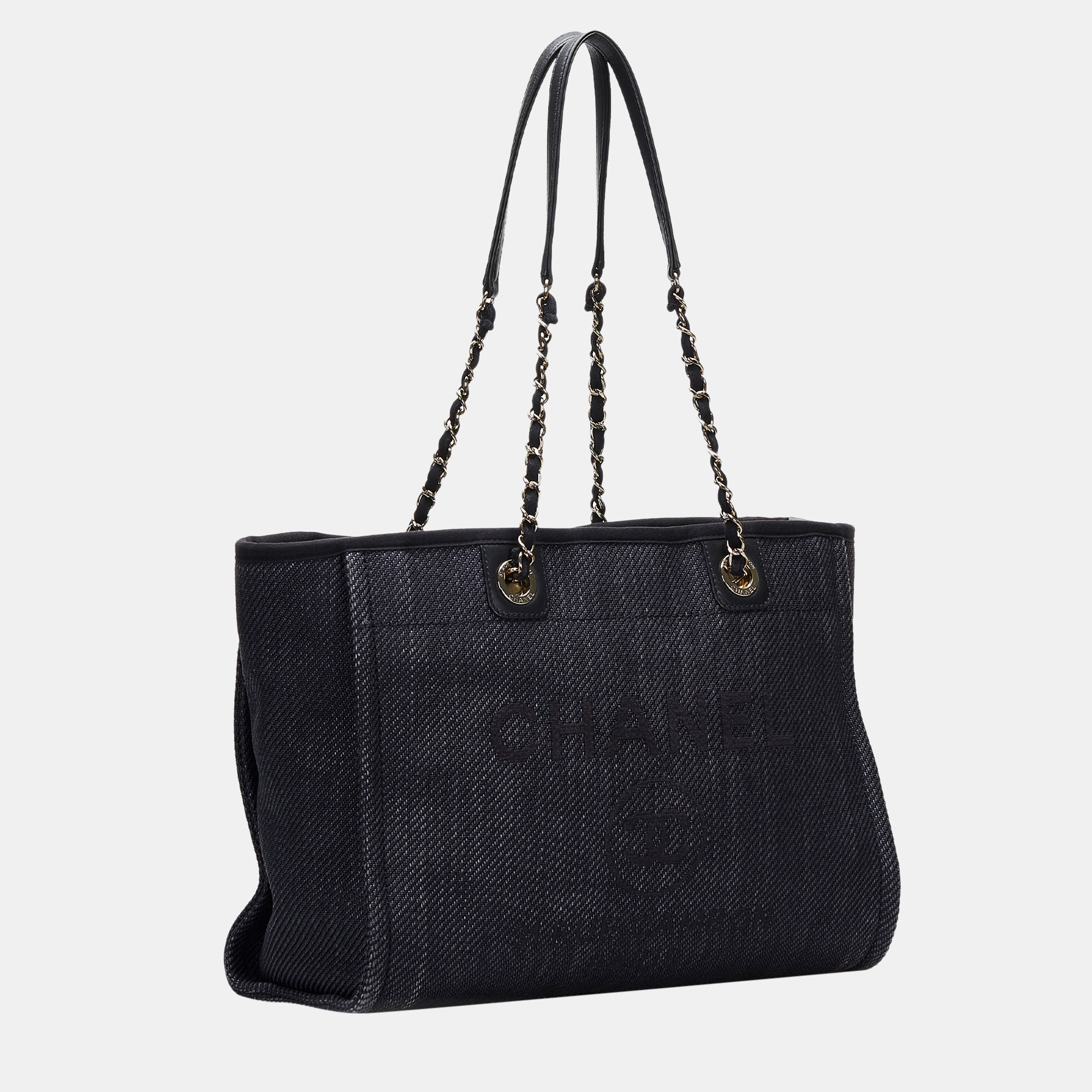 

Chanel Black Deauville Tote Bag