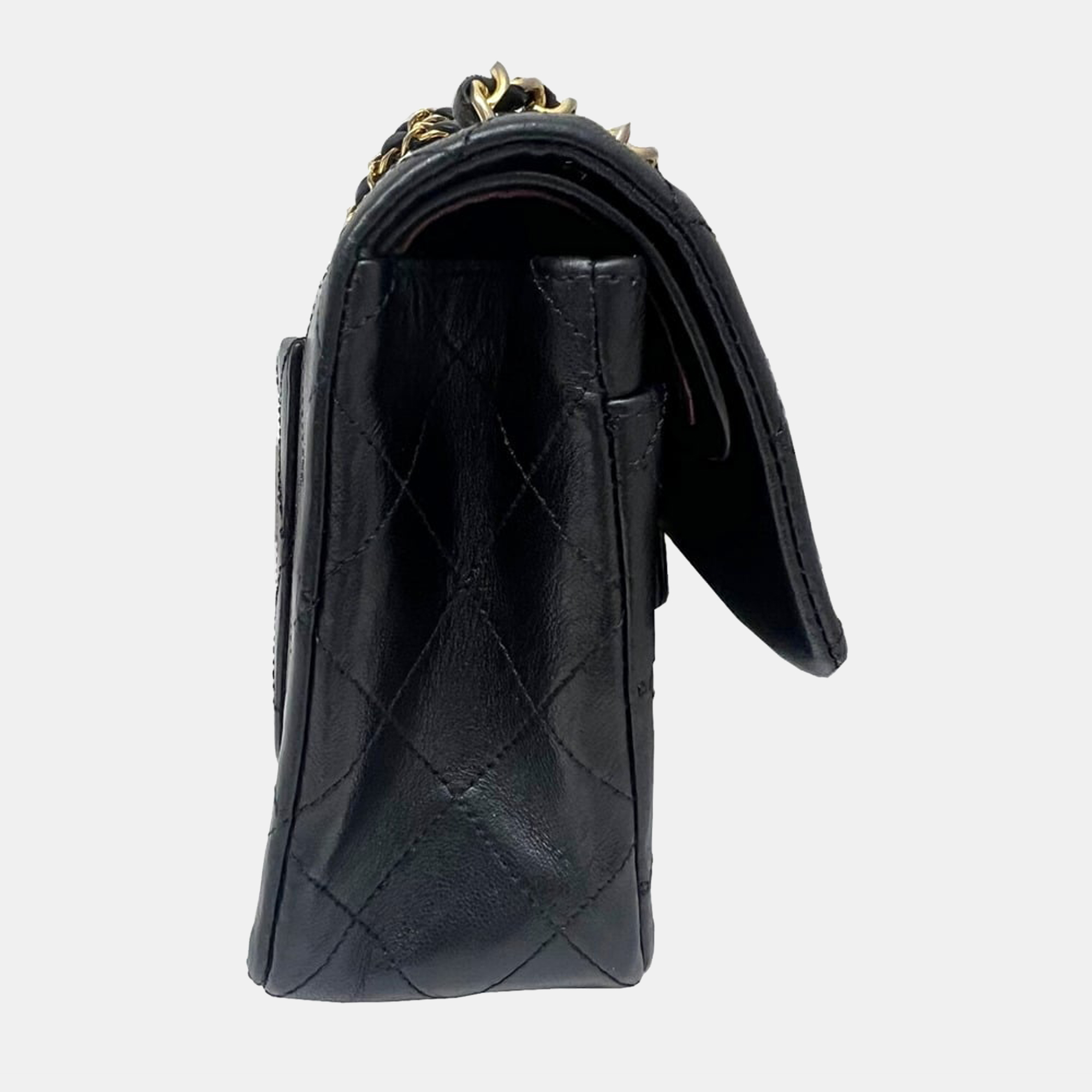 

Chanel Black Leather Small Classic Double Flap Shoulder Bag