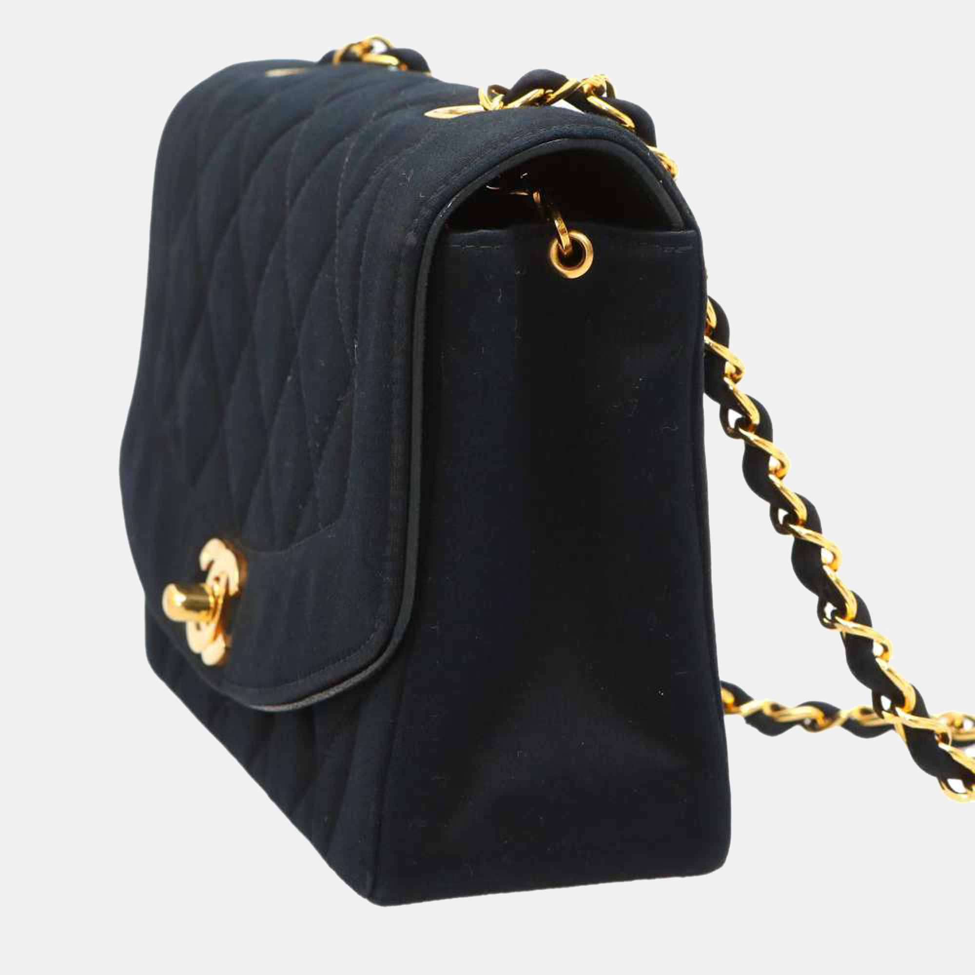 

Chanel Black Satin Vintage Diana Shoulder Bag