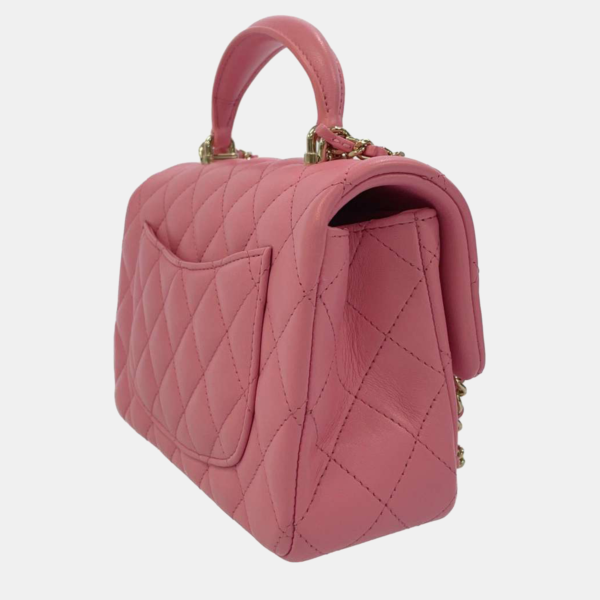

Chanel Pink Caviar Leather CC Top Handle Bag