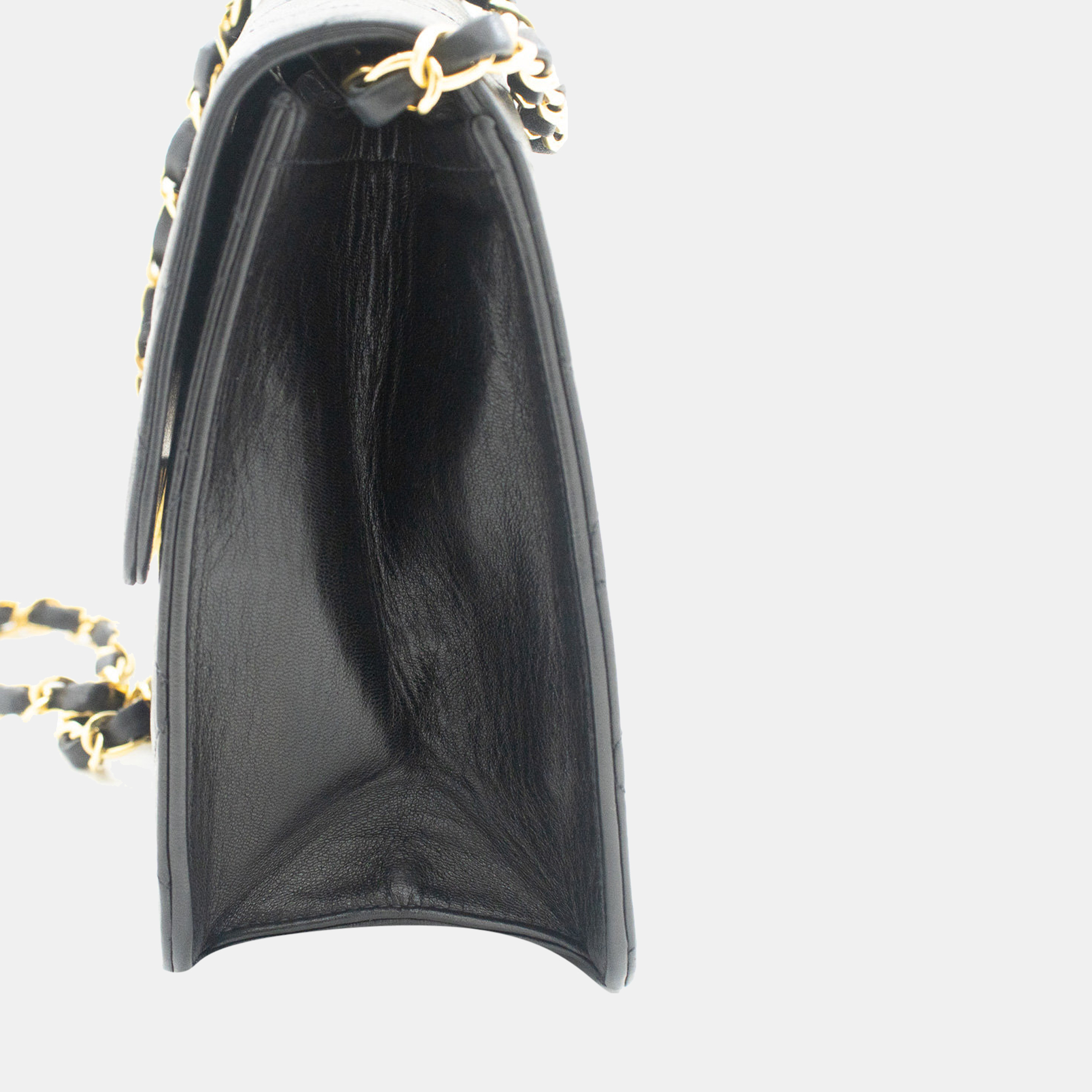 

Chanel Black Leather Medium Classic Single Flap Shoulder Bag