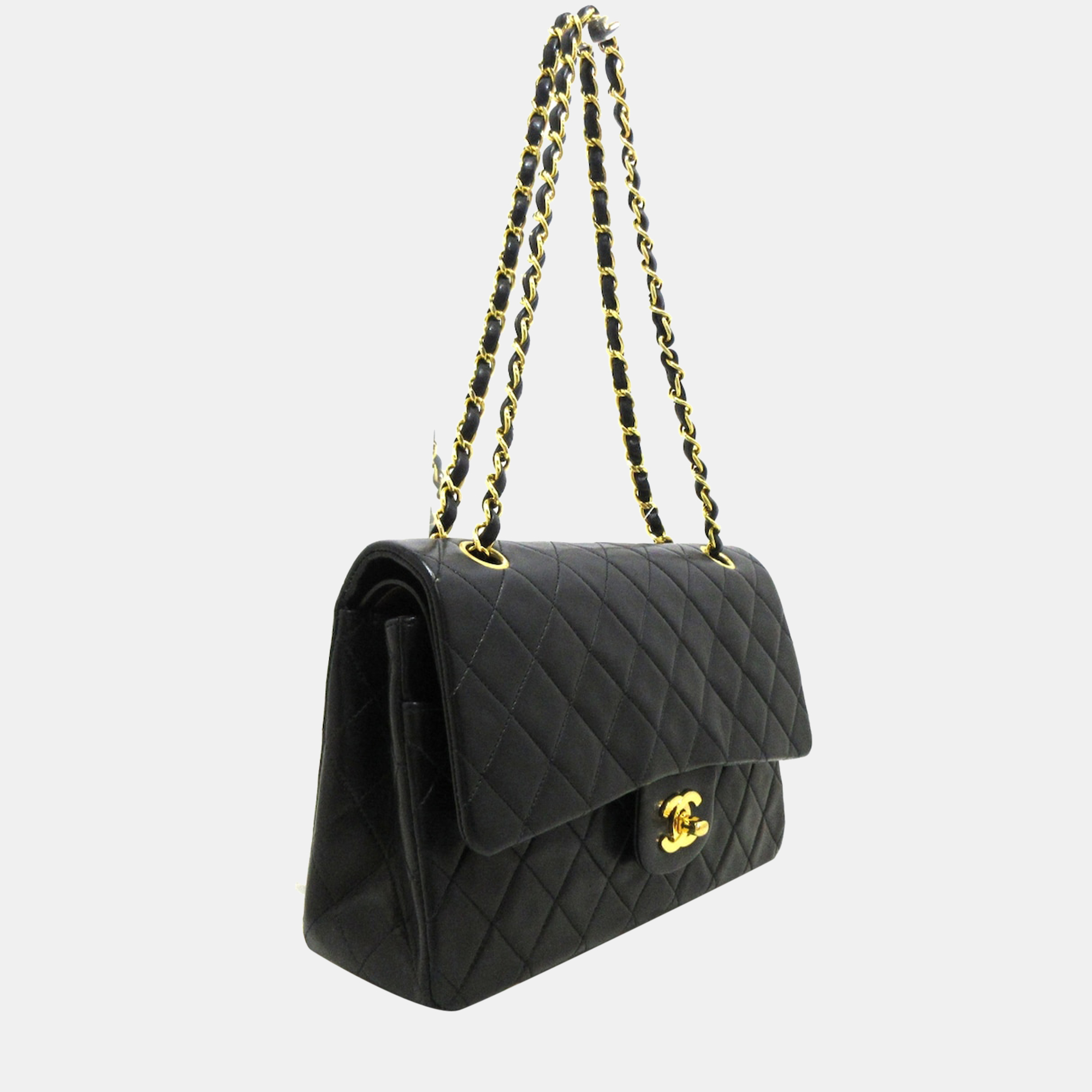 

Chanel Black Leather Medium Classic Double Flap Shoulder Bag