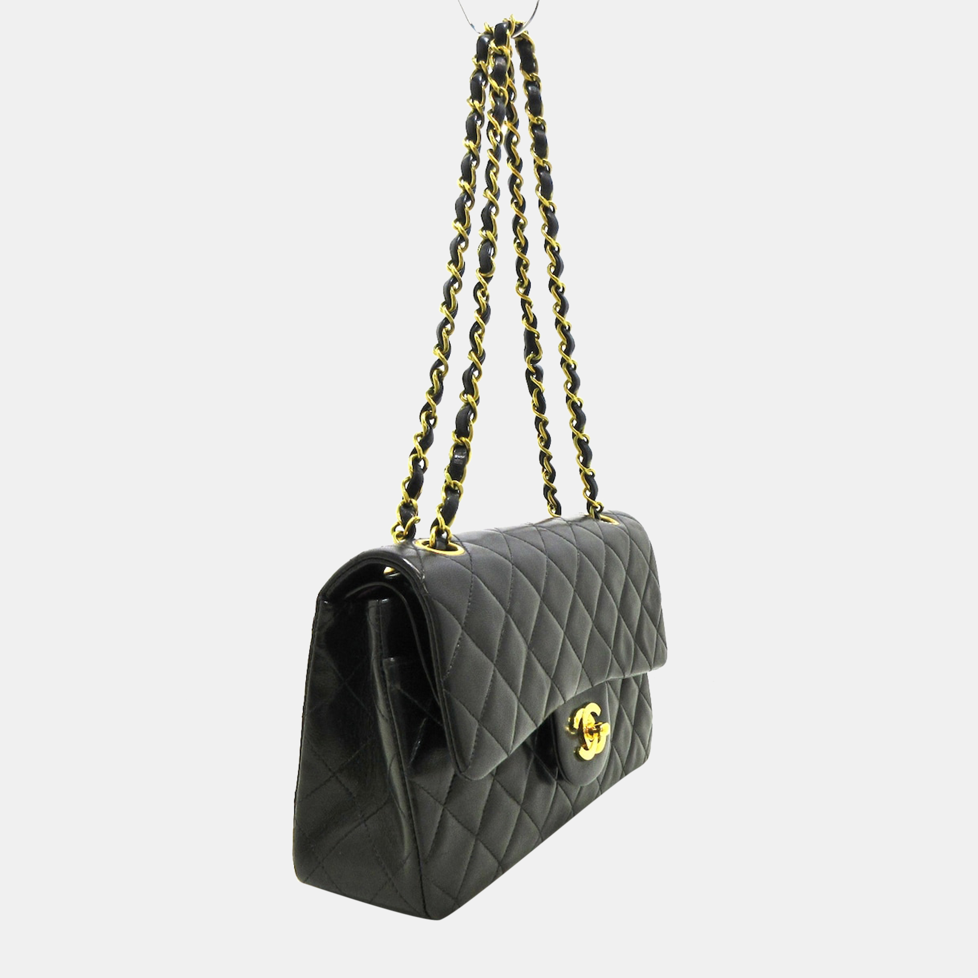 

Chanel Black Leather Medium Classic Double Flap Shoulder Bag