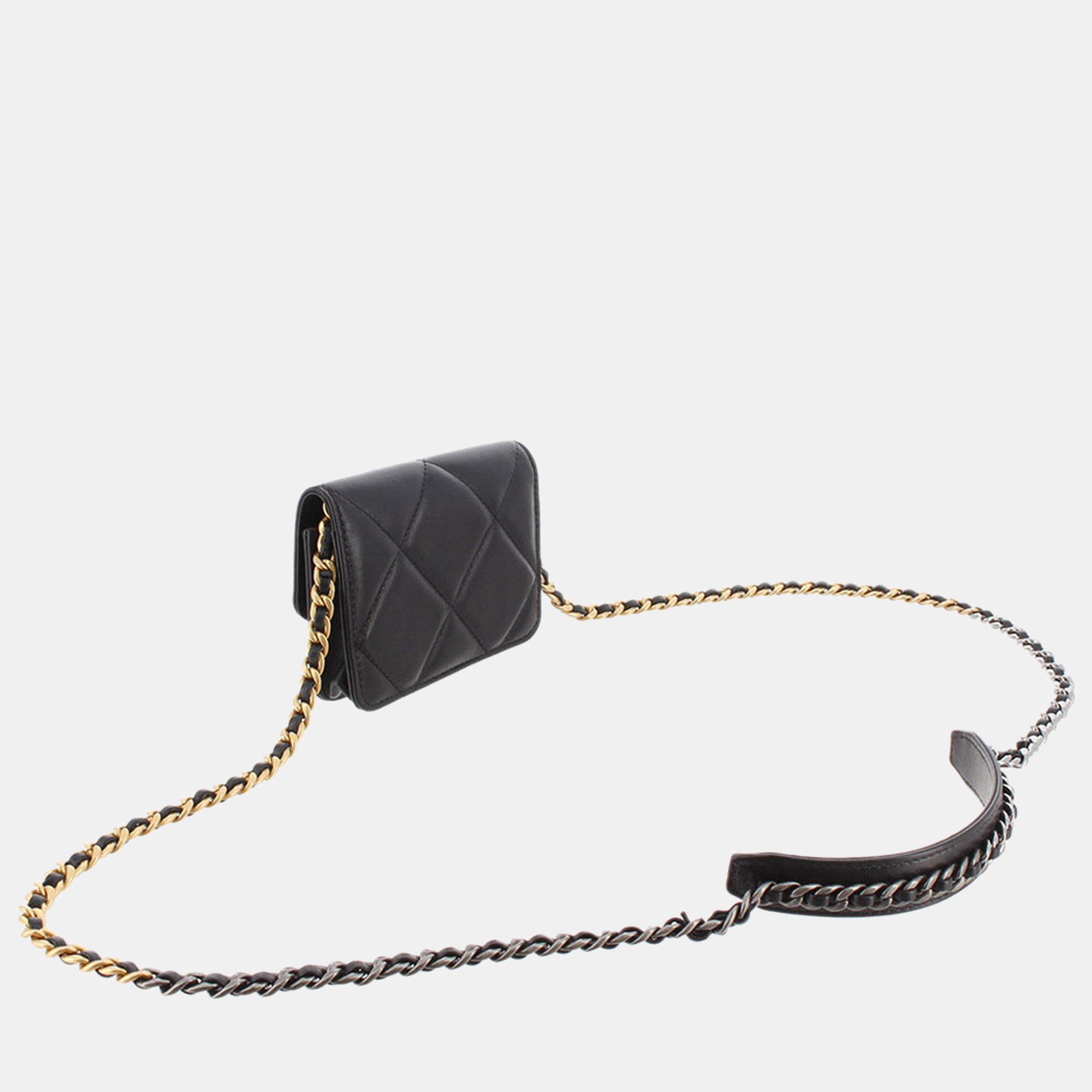 

Chanel Black 19 Flap Wallet on Chain