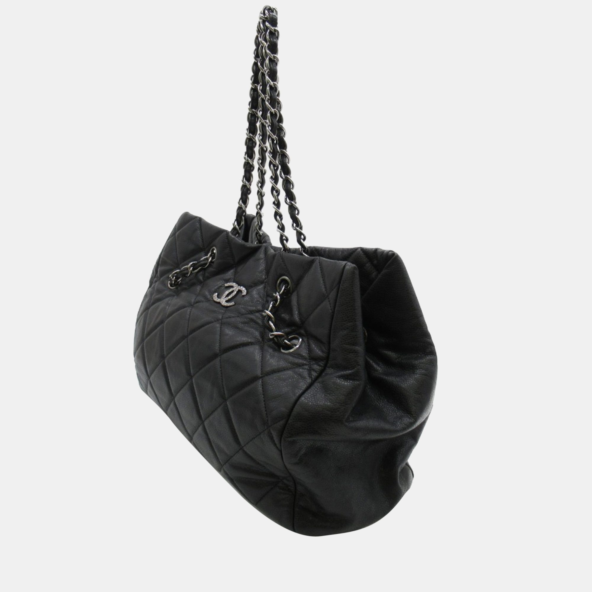 

Chanel Black CC Quilted Caviar Chain Shoulder Bag