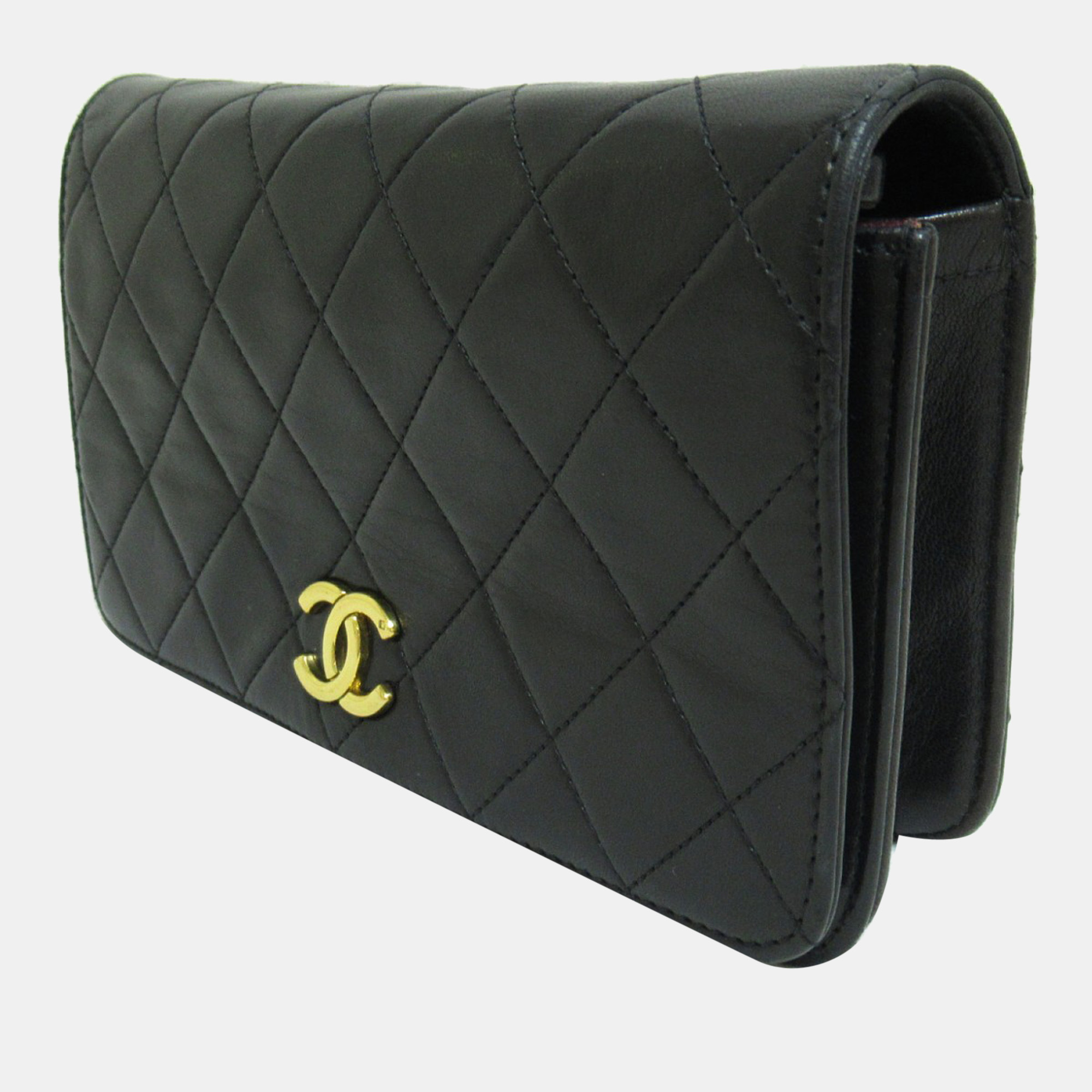 

Chanel Black CC Quilted Leather Flap Bag