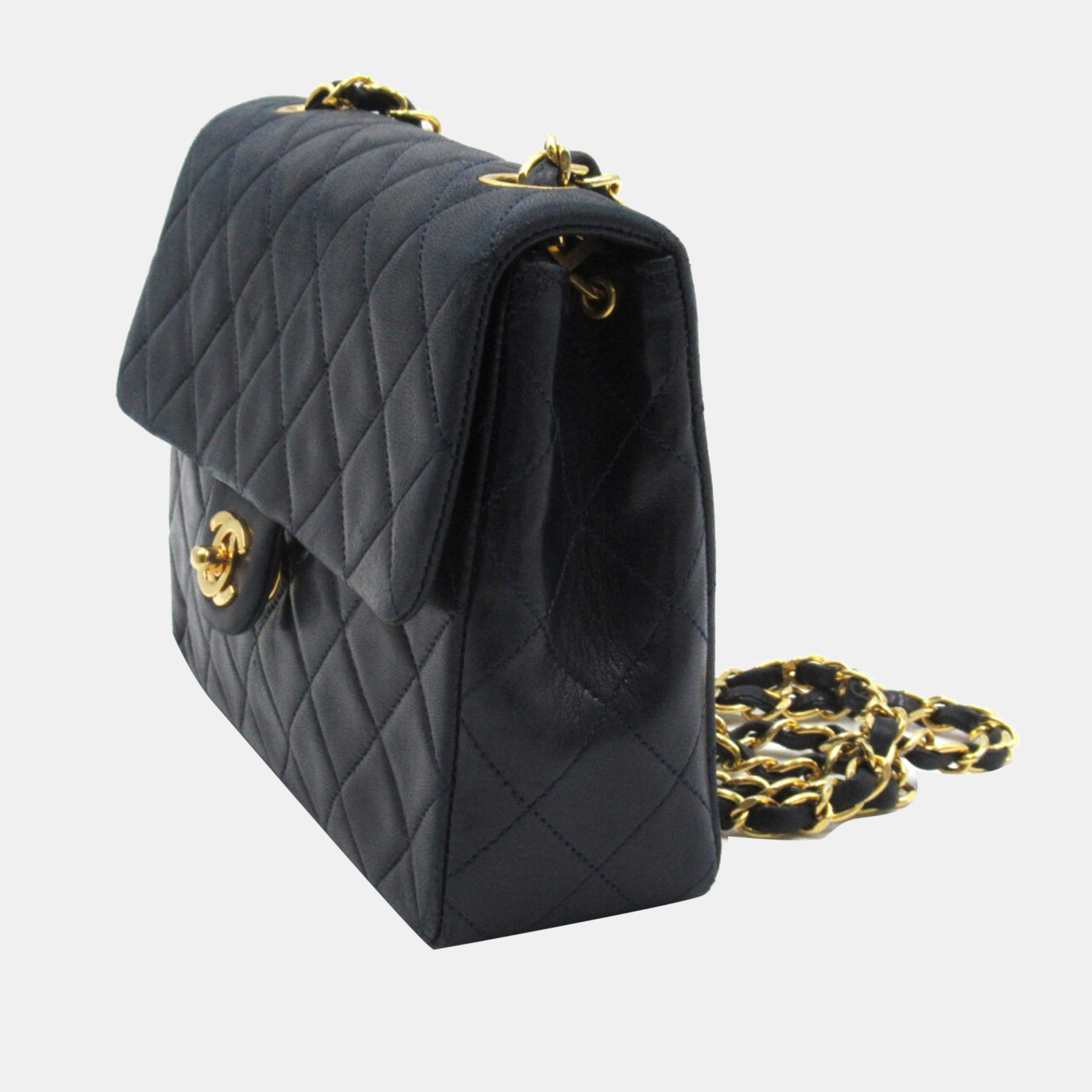 

Chanel Black Leather Mini Classic Single Flap Bag