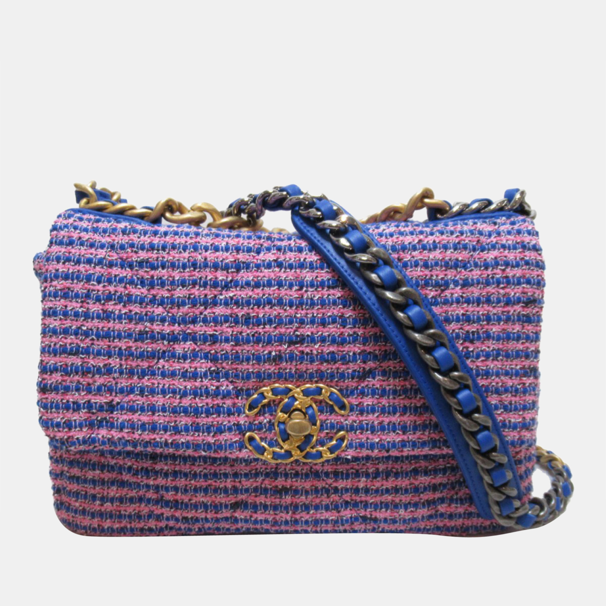 Pre-owned Chanel Multicolor Tweed 19 Flap Bag