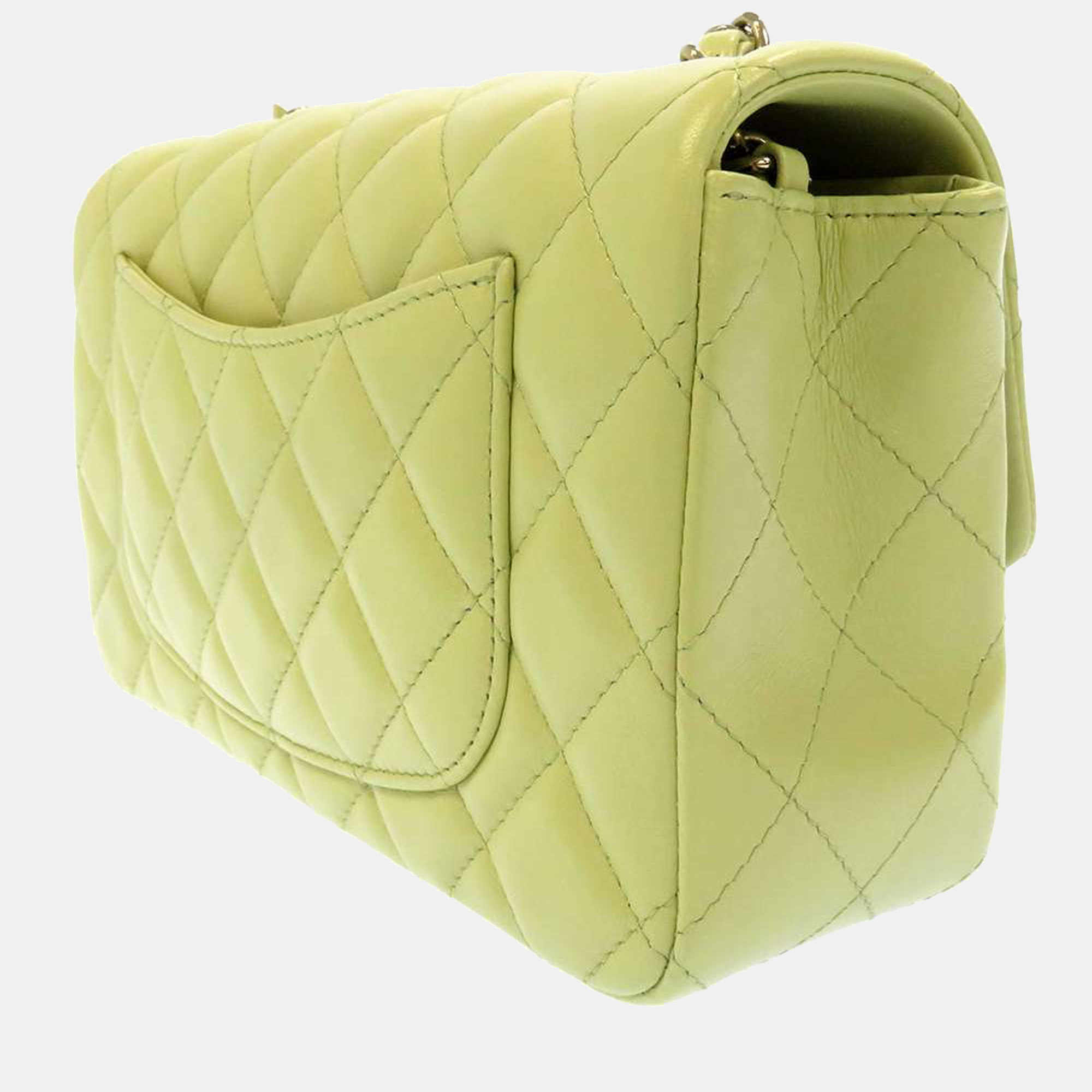 

Chanel Green Classic Rectangular Mini Flap Bag