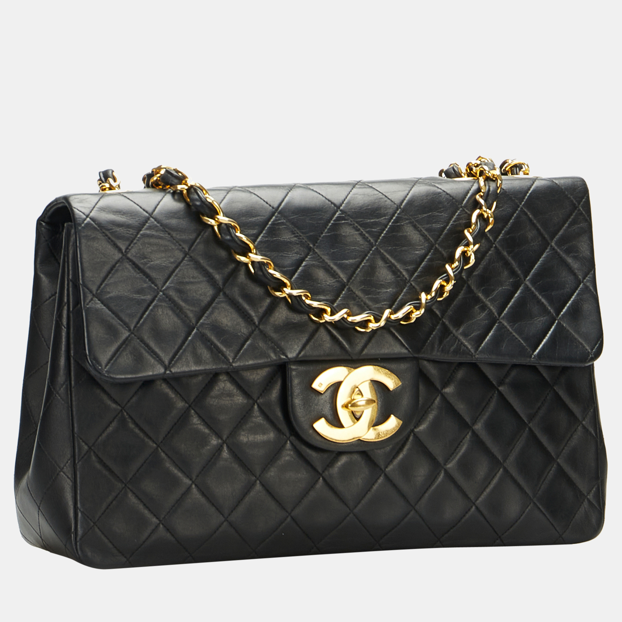 

Chanel Black Jumbo Classic Lambskin Double Flap