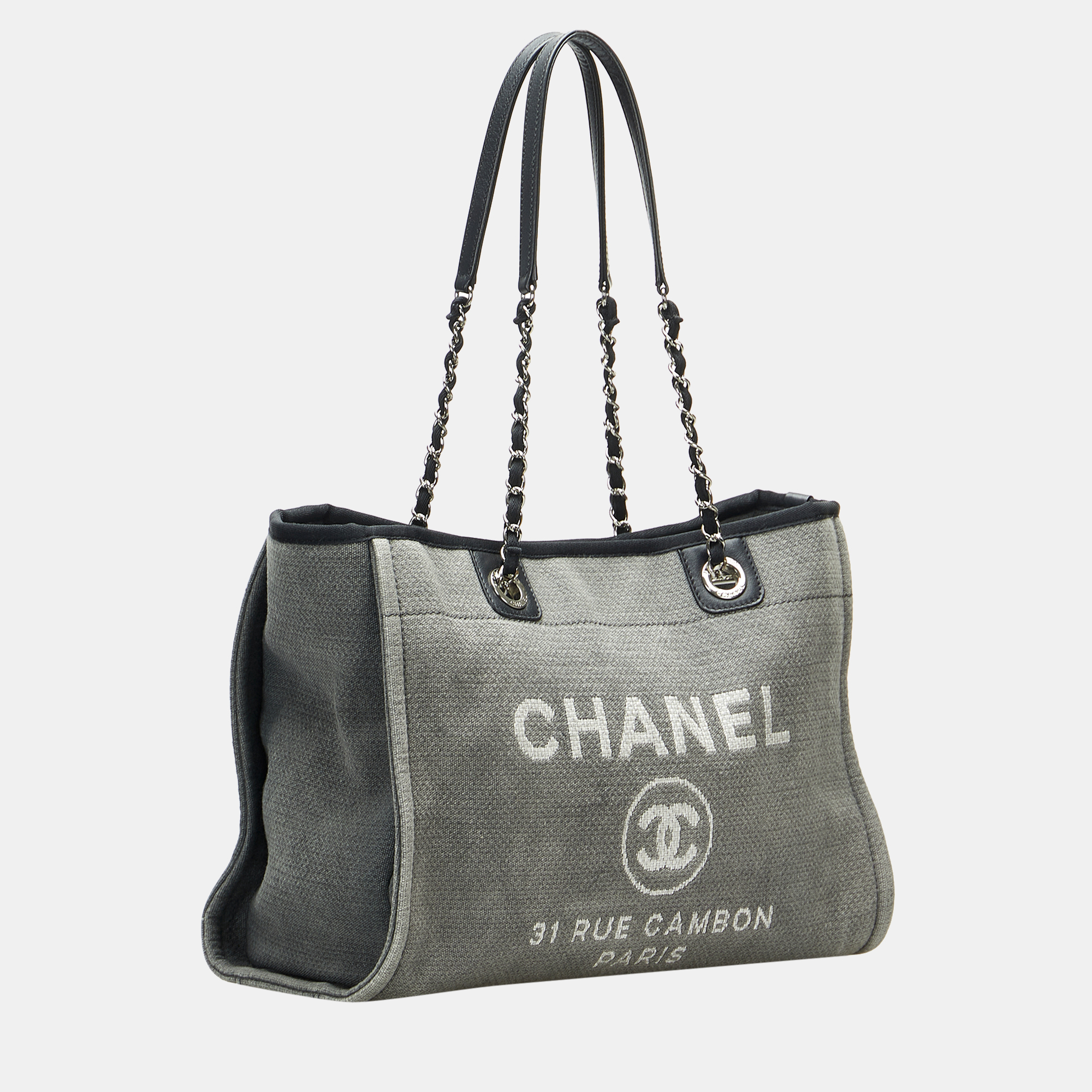 

Chanel Grey Small Deauville Tote Bag
