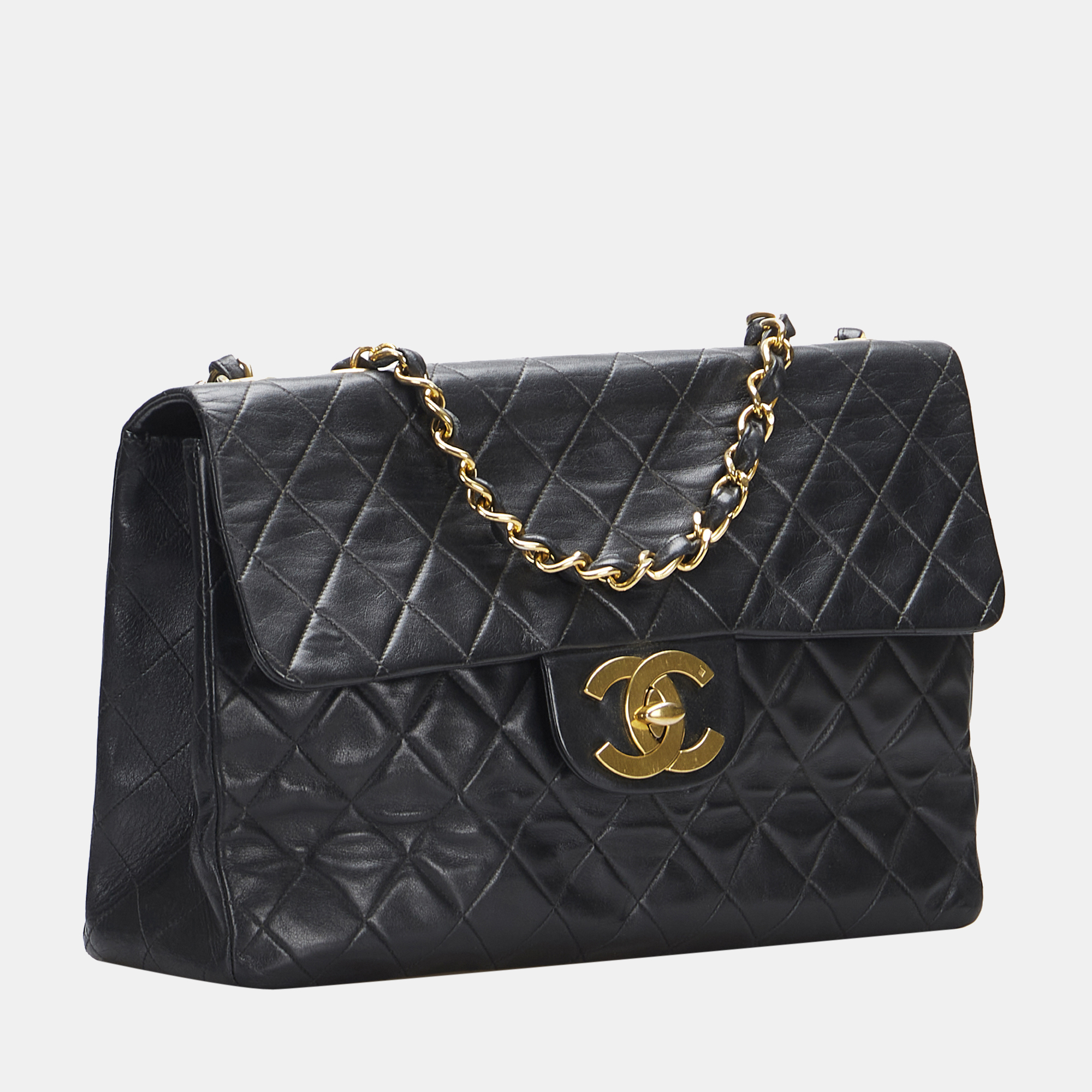 

Chanel Maxi Classic Lambskin Single Flap, Black