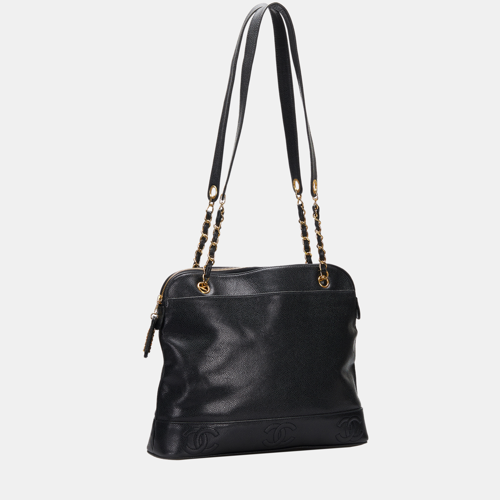 

Chanel Triple Coco Caviar Shoulder Bag, Black