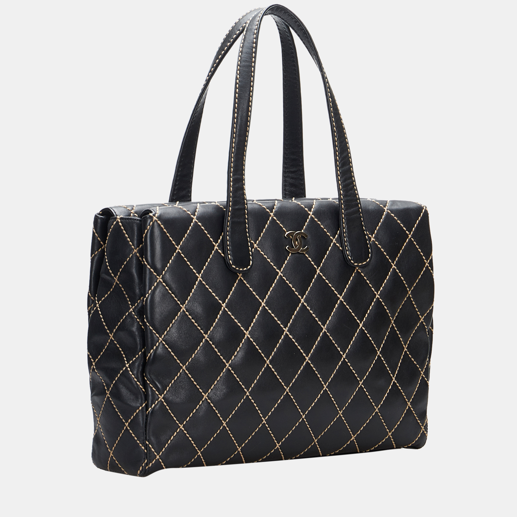 

Chanel CC Wild Stitch Tote, Black