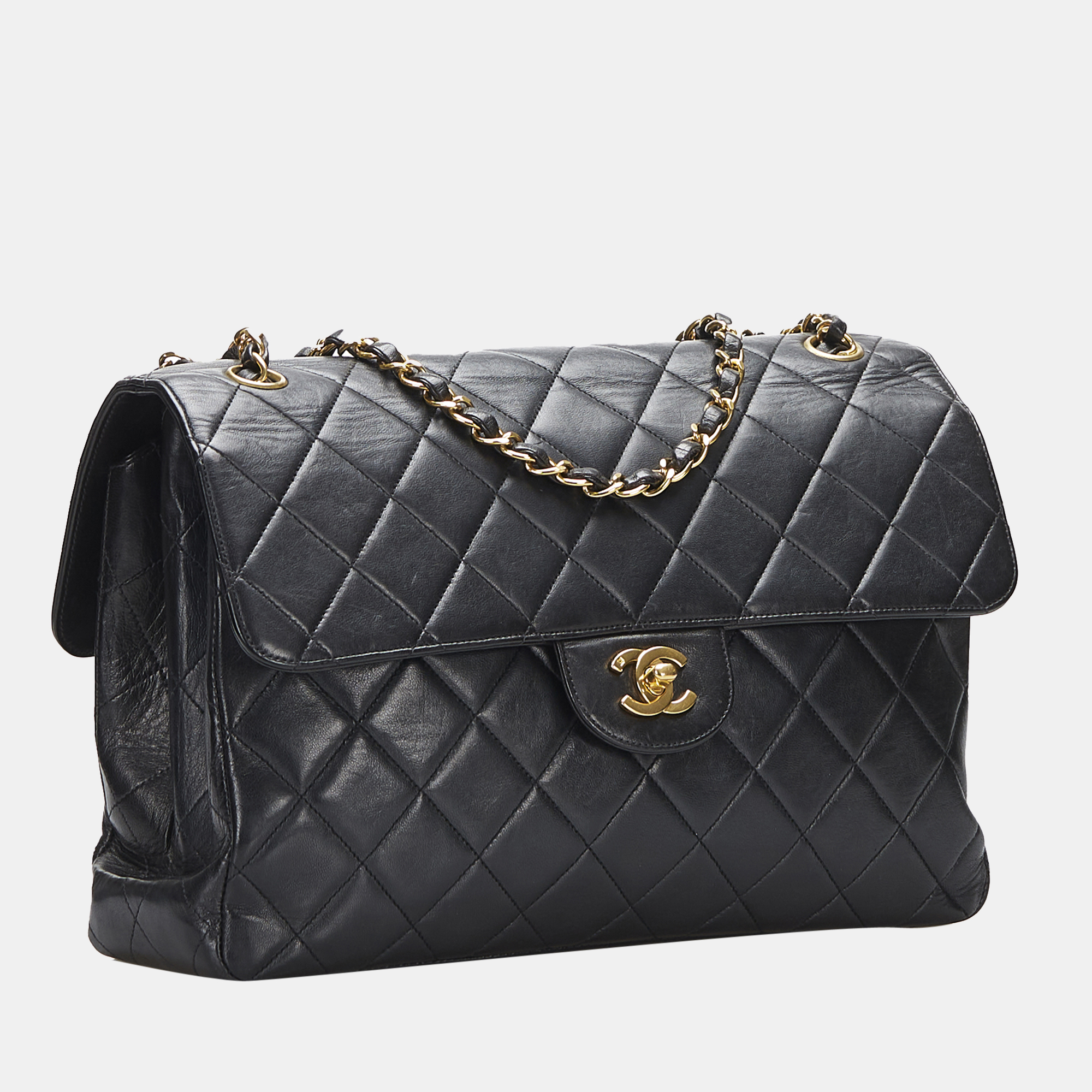 

Chanel Medium Classic Lambskin Double Flap, Black