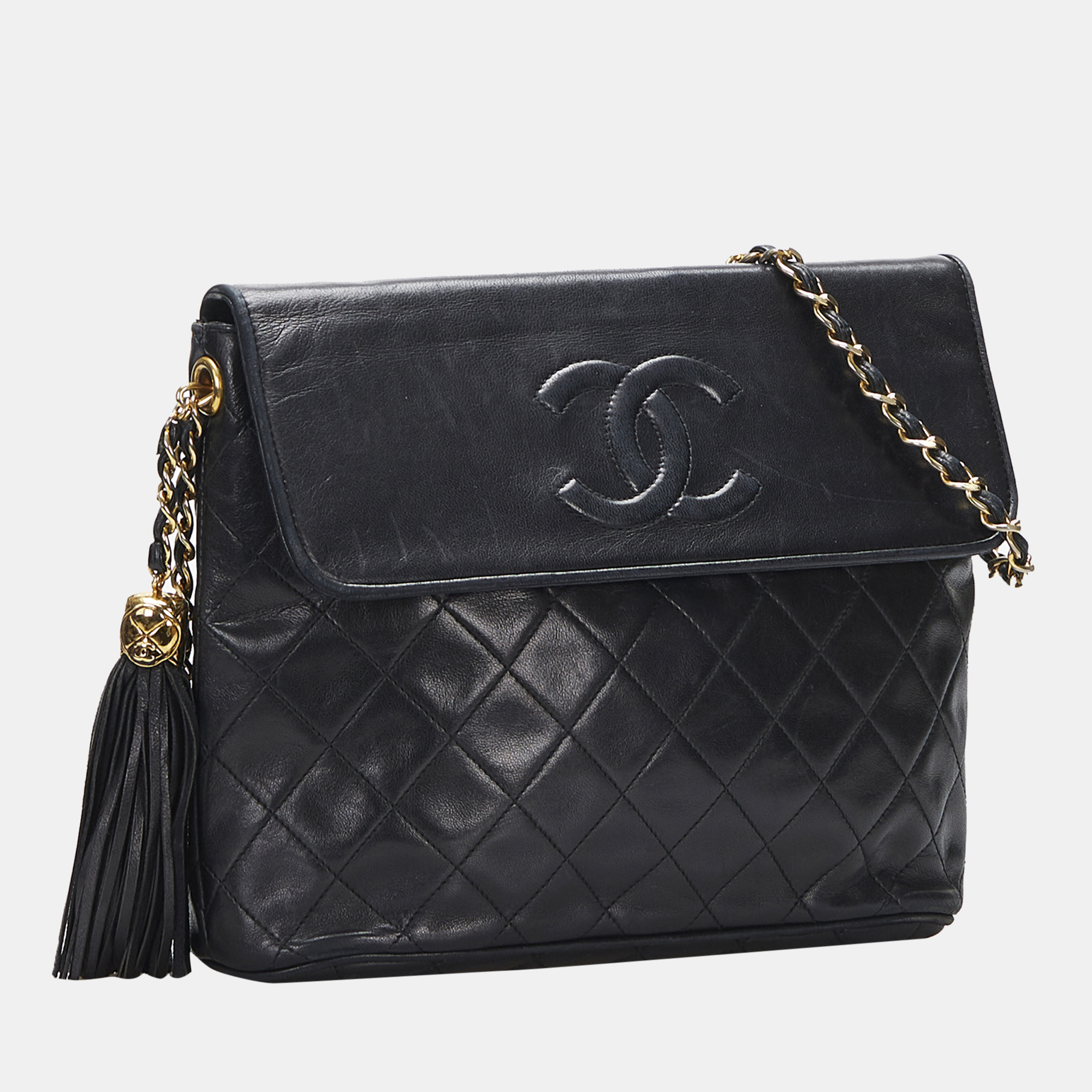 

Chanel Black CC Tassel Crossbody