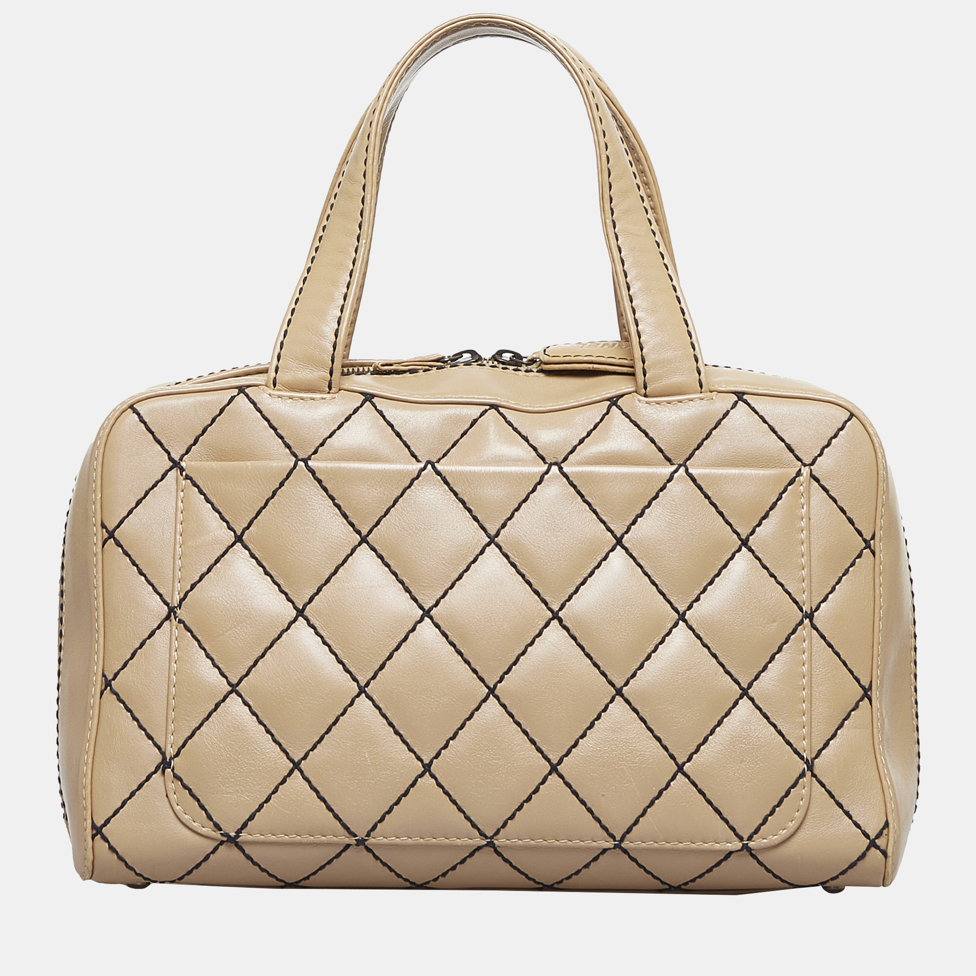 

Chanel Beige CC Wild Stitch Handbag