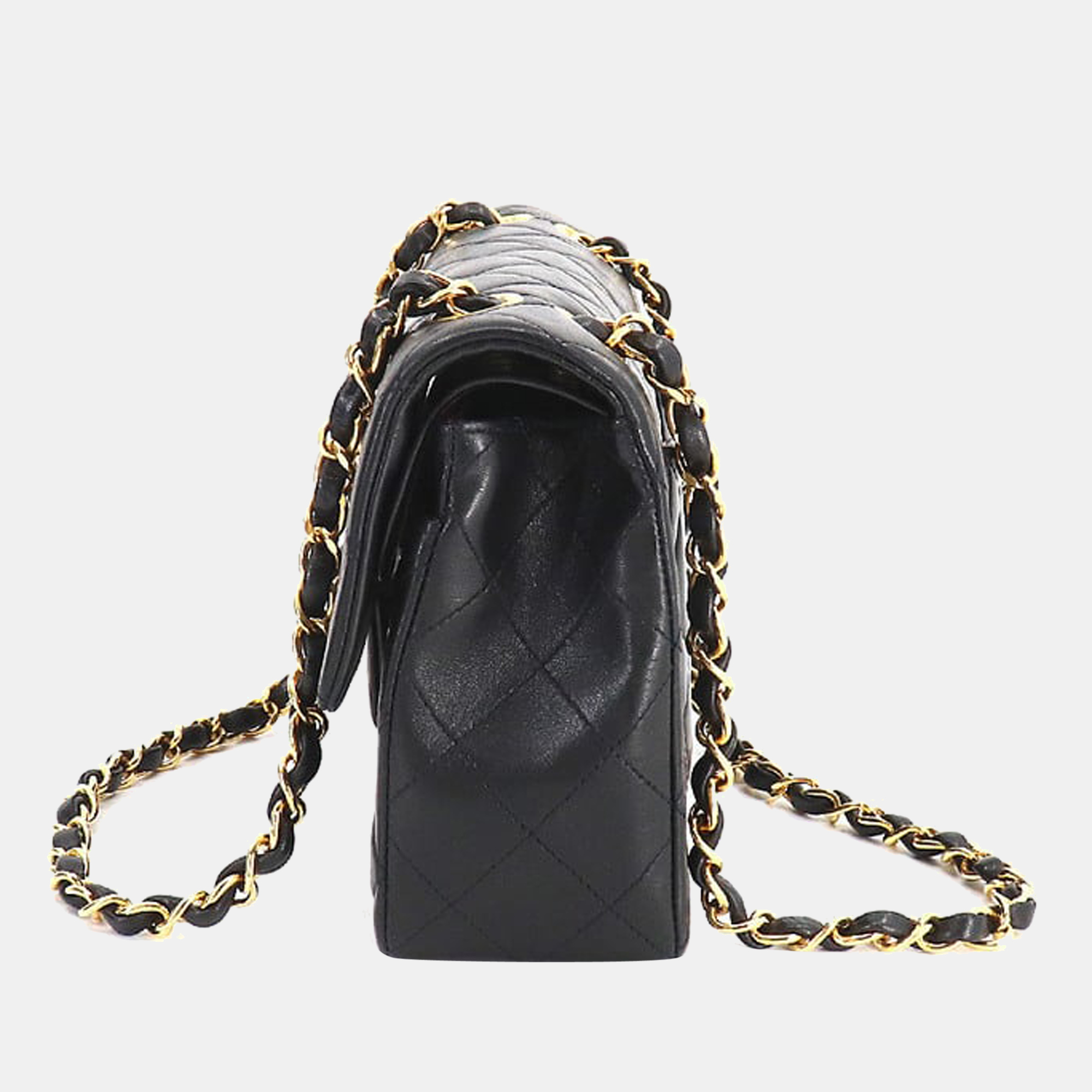 

Chanel Black Leather Small Classic Double Flap Shoulder Bag