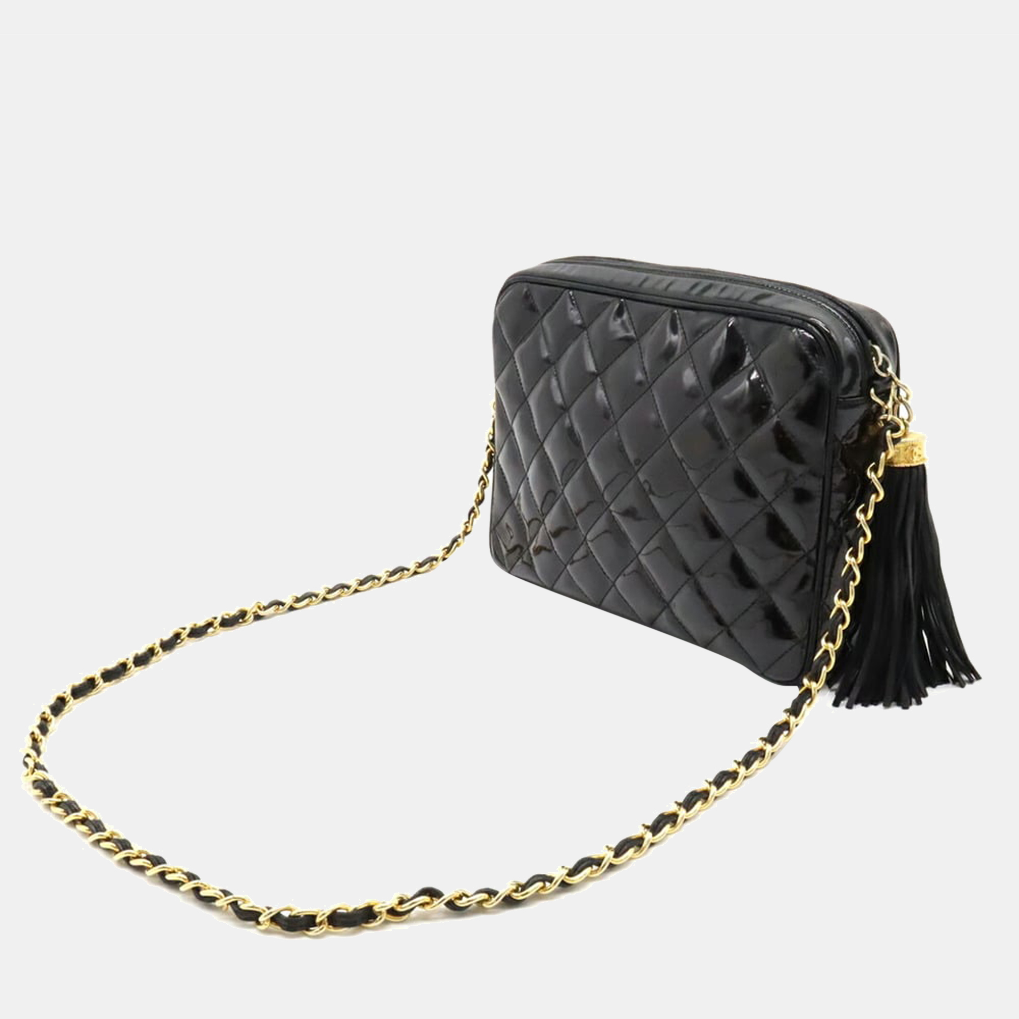 

Chanel Black Leather Tassel Camera Shoulder Bag