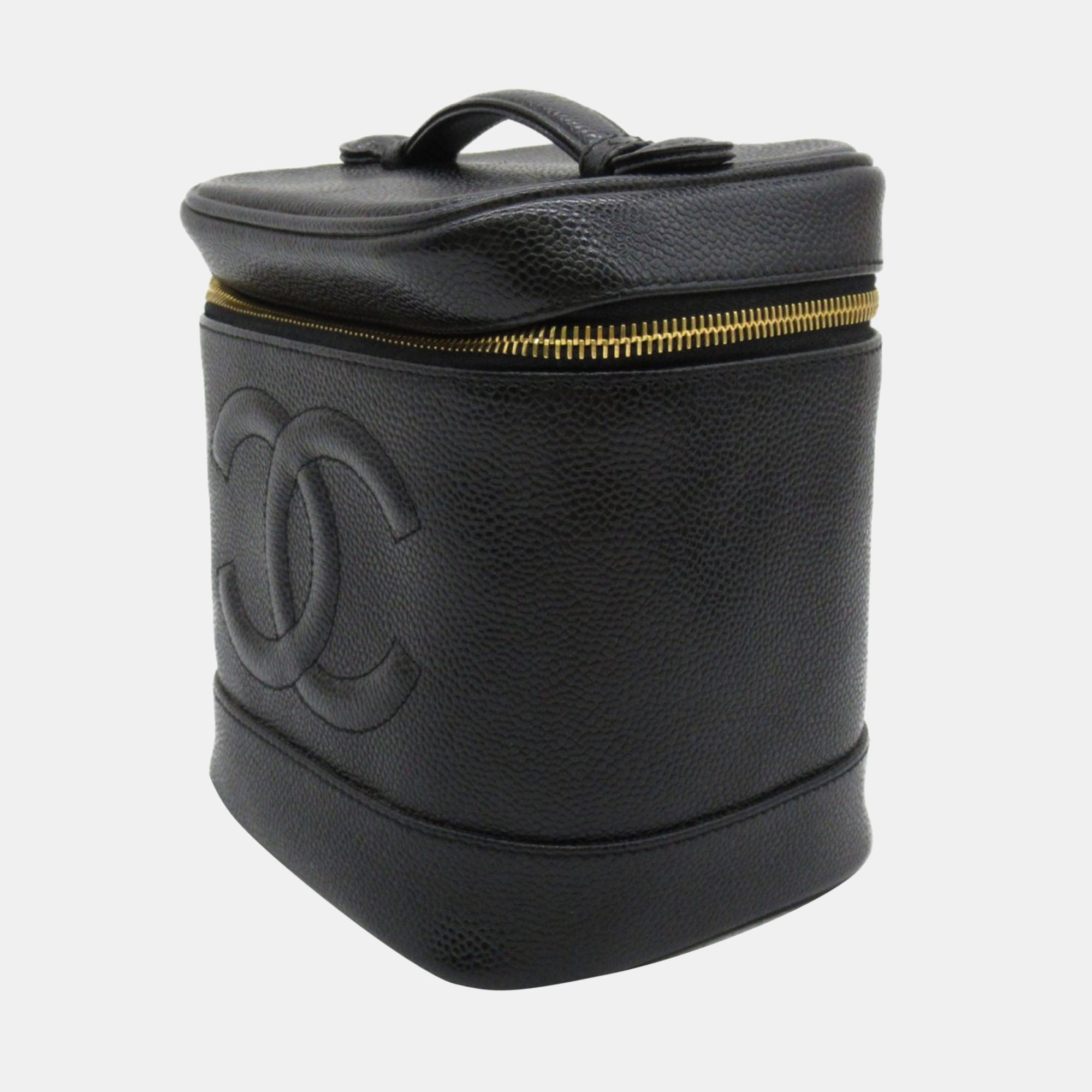

Chanel Black Leather CC Vanity Bag