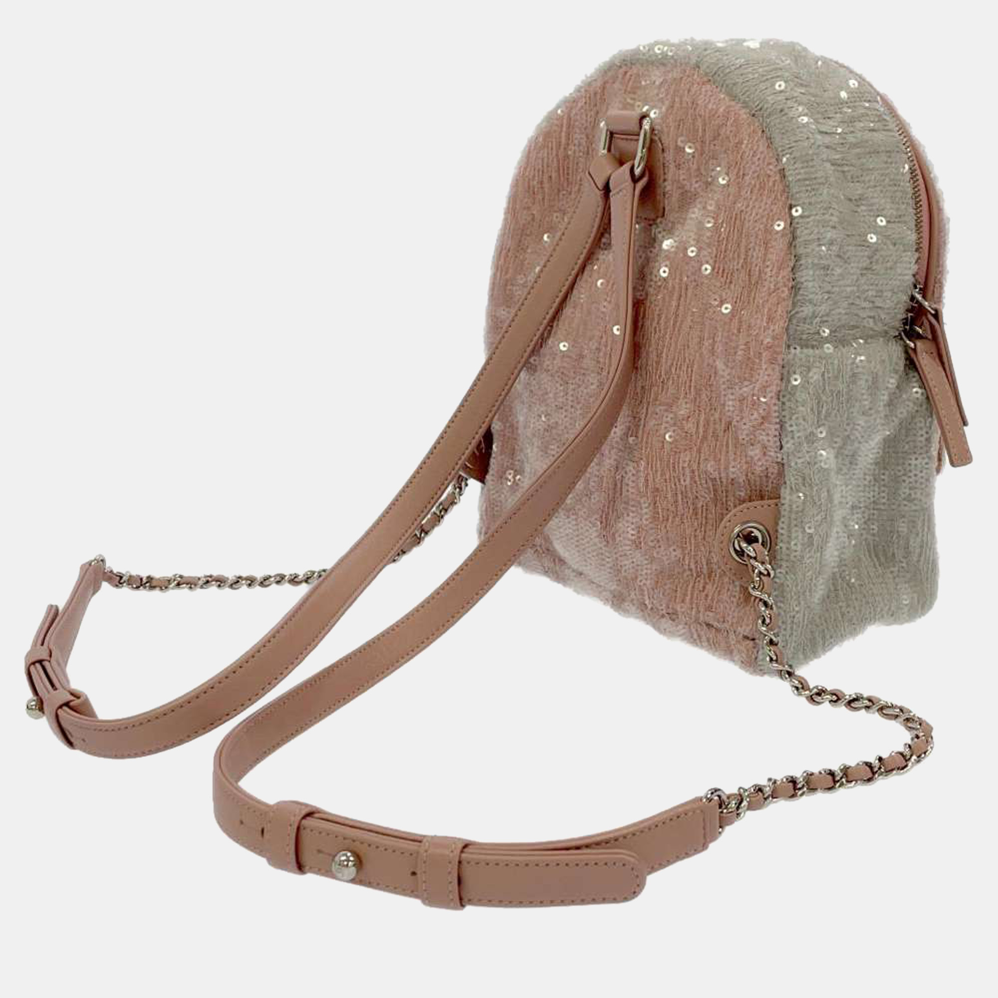 

Chanel Pink Sequin CC Waterfall Backpack