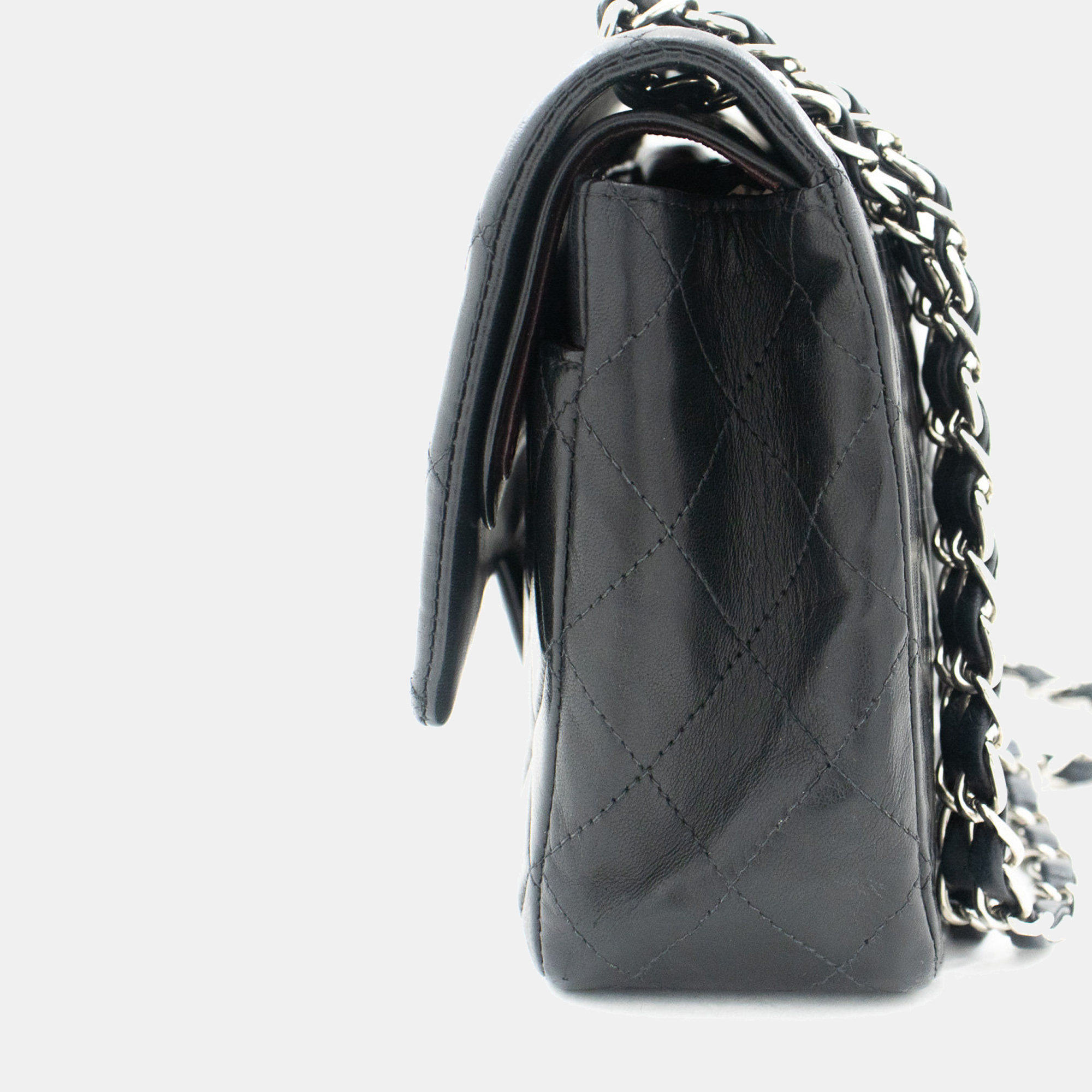 

Chanel Black Leather Classic Small Double Flap Shoulder Bag