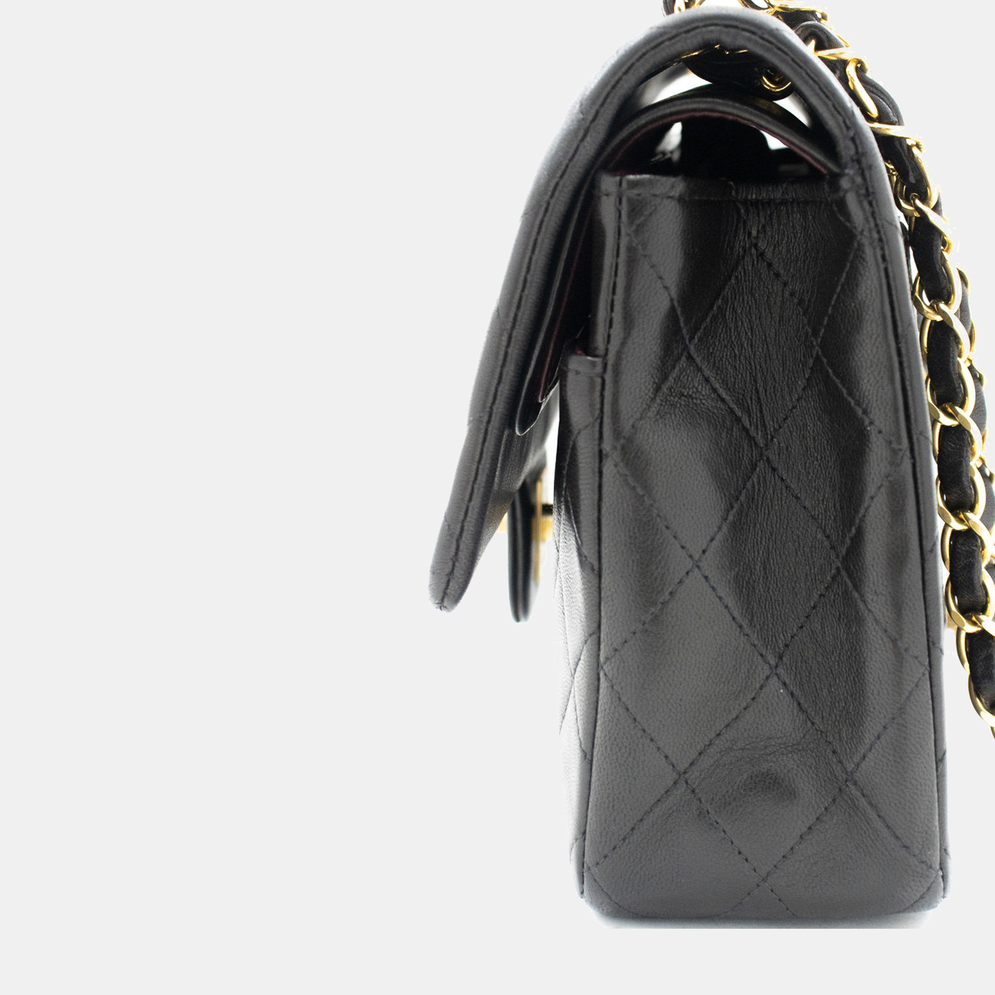 

Chanel Black Leather Classic Medium Double Flap Shoulder Bag