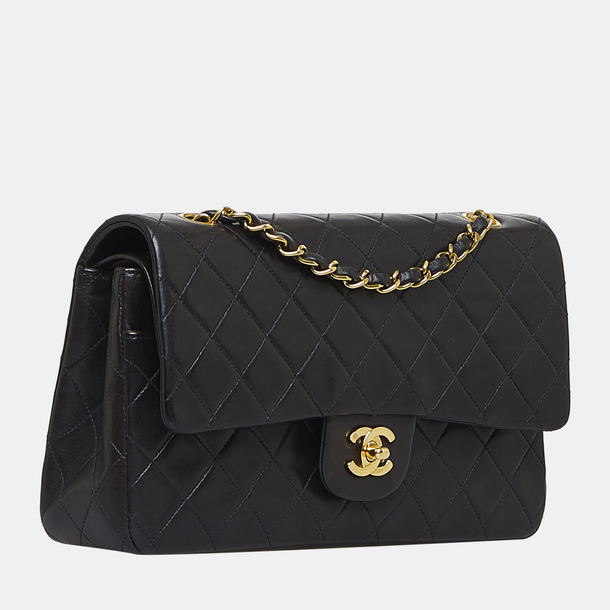 

Chanel Black Medium Classic Lambskin Double Flap