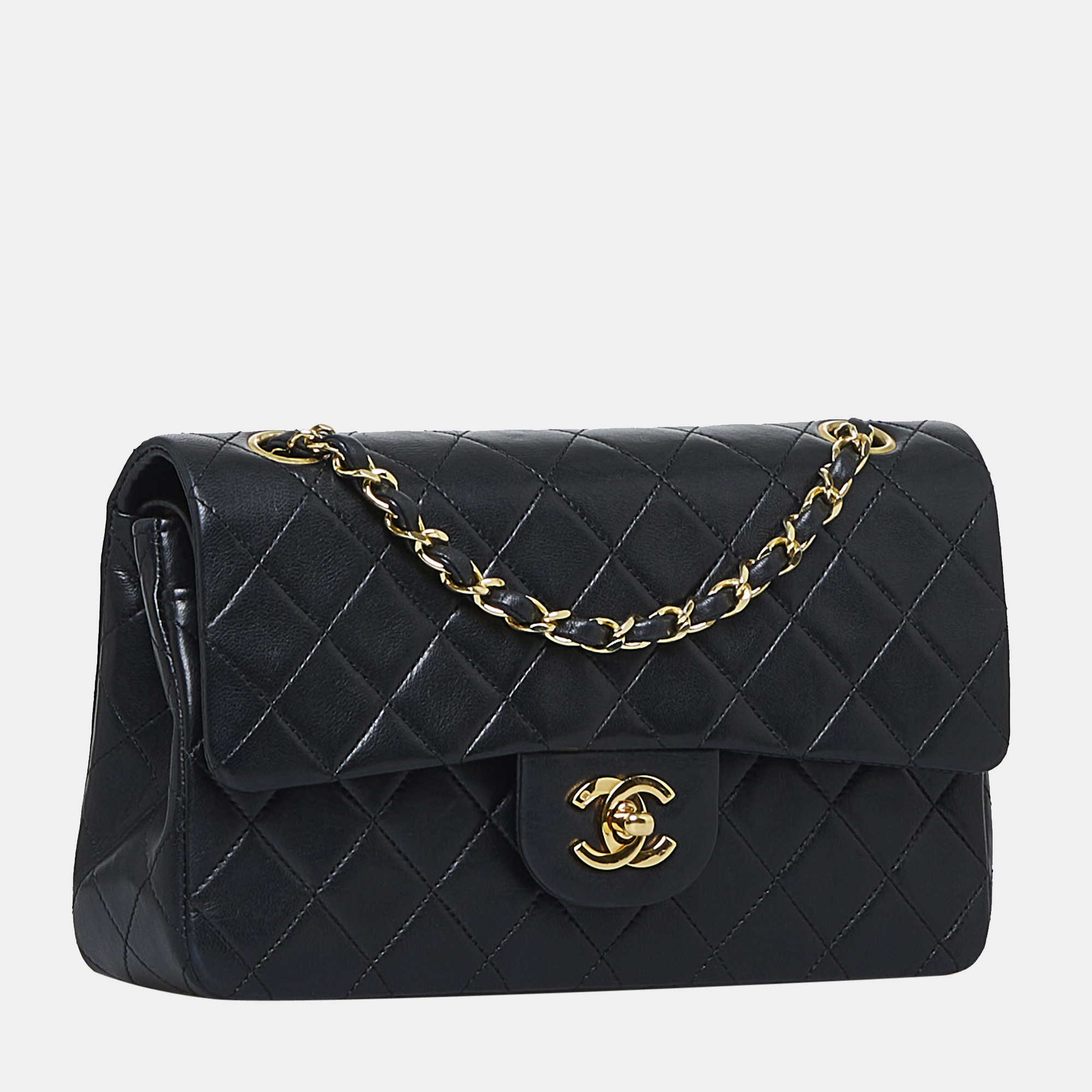 

Chanel Black Small Classic Lambskin Double Flap