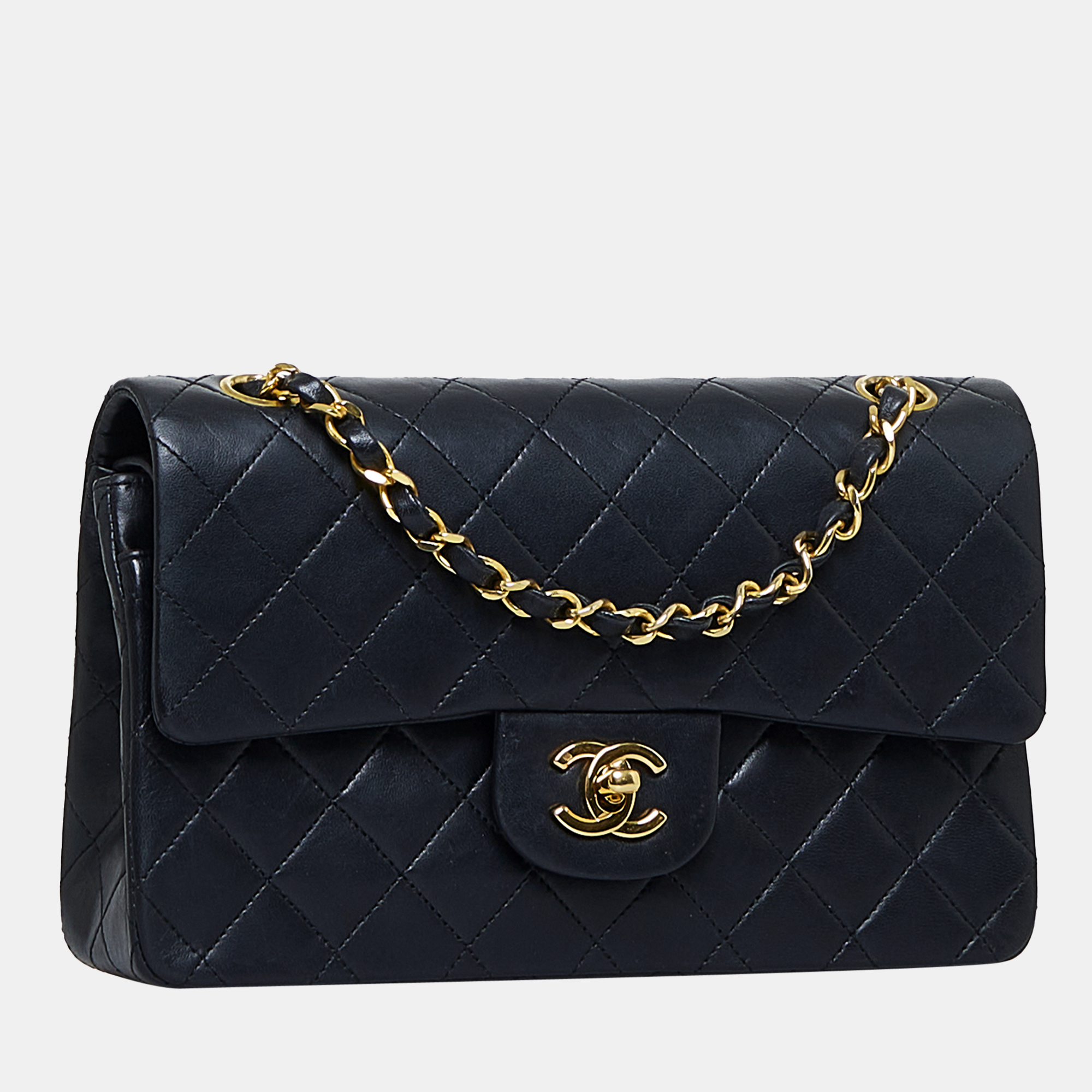 

Chanel Black Small Classic Lambskin Double Flap
