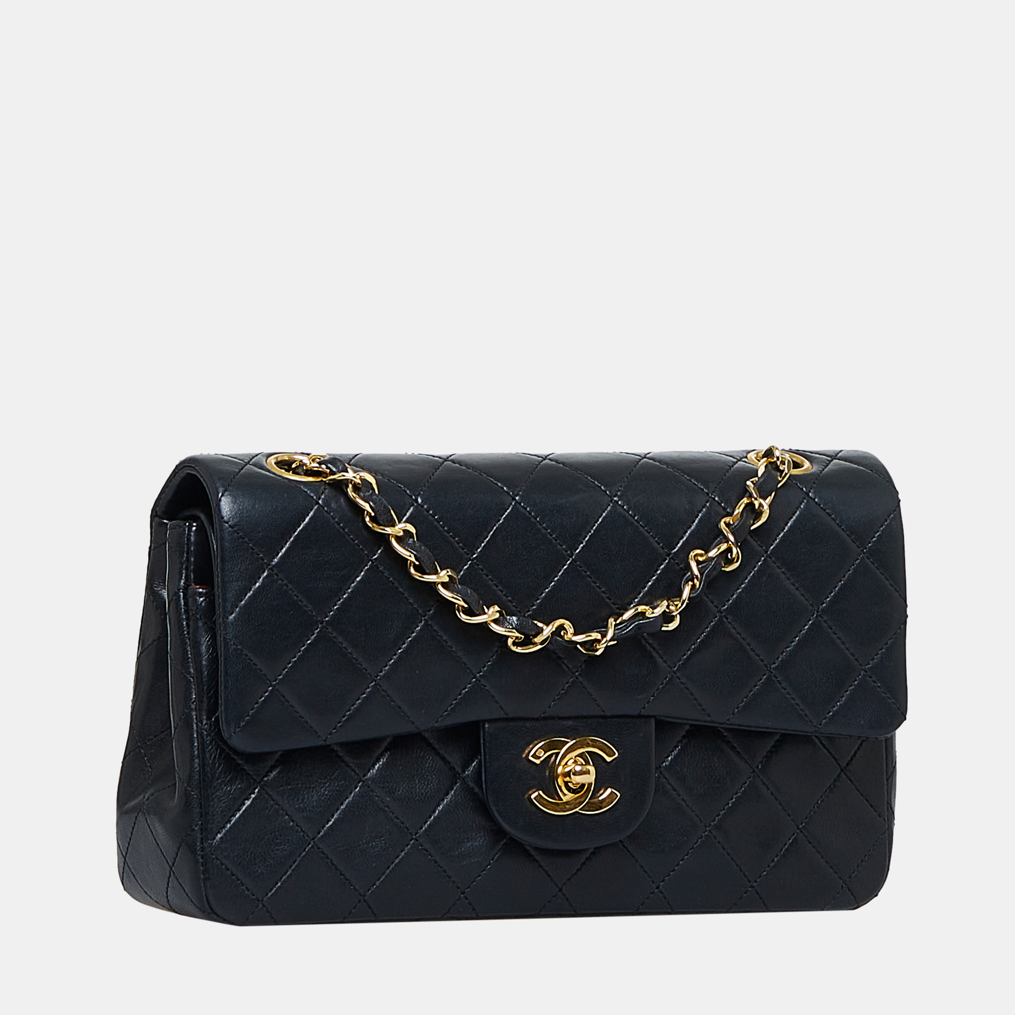 

Chanel Black Small Classic Lambskin Double Flap