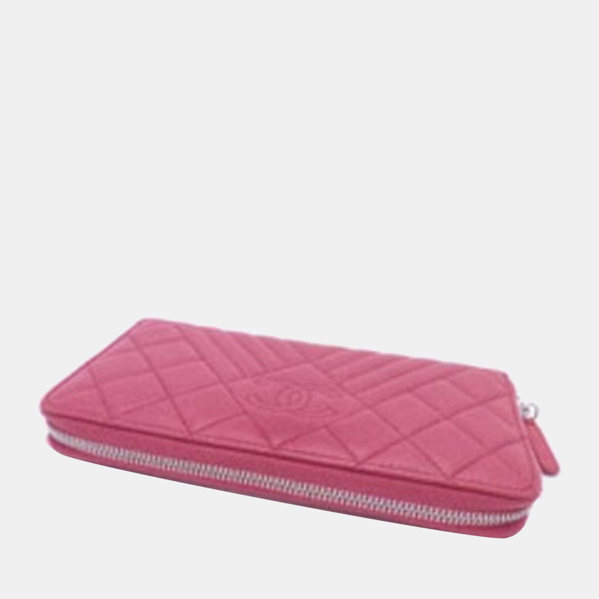 

Chanel Pink Leather CC Continental Wallet