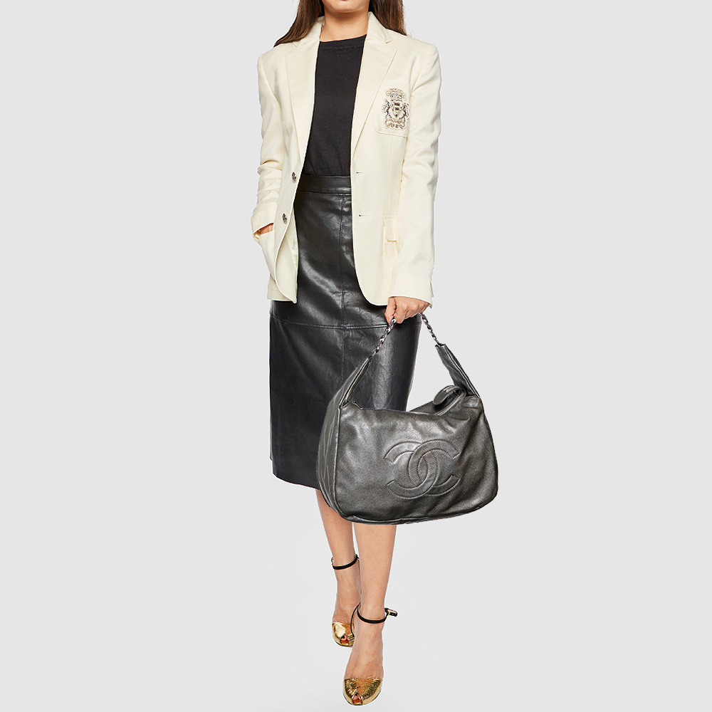 

Chanel Grey Caviar Leather 31 Hobo