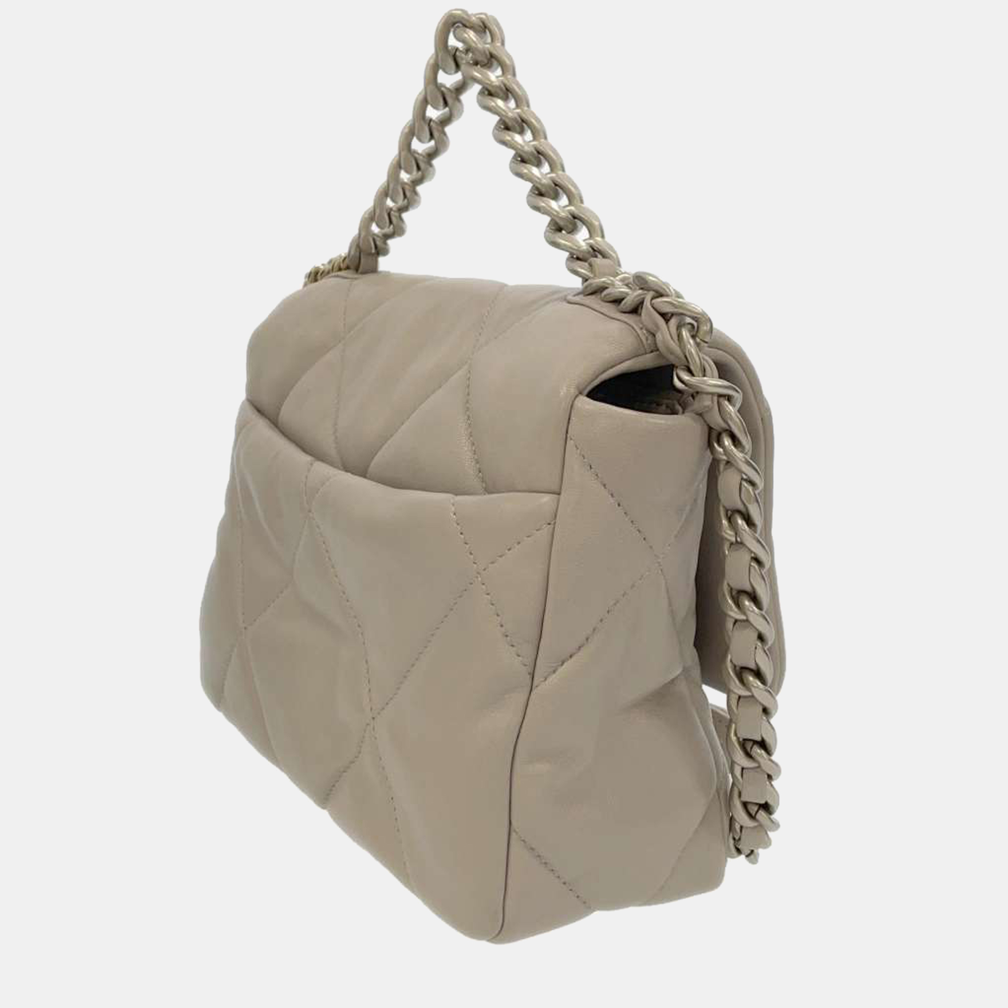 

Chanel Beige Leather 19 Large Flap Bag