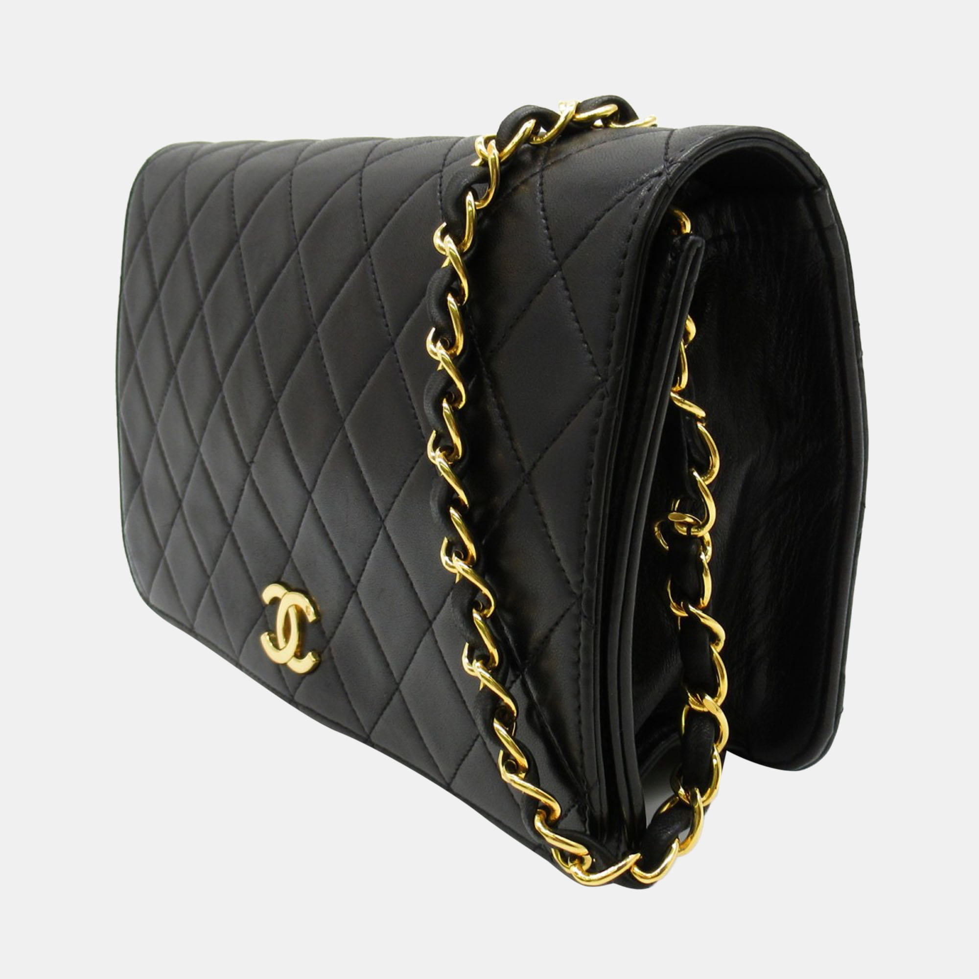 

Chanel Black CC Quilted Leather Flap Bag