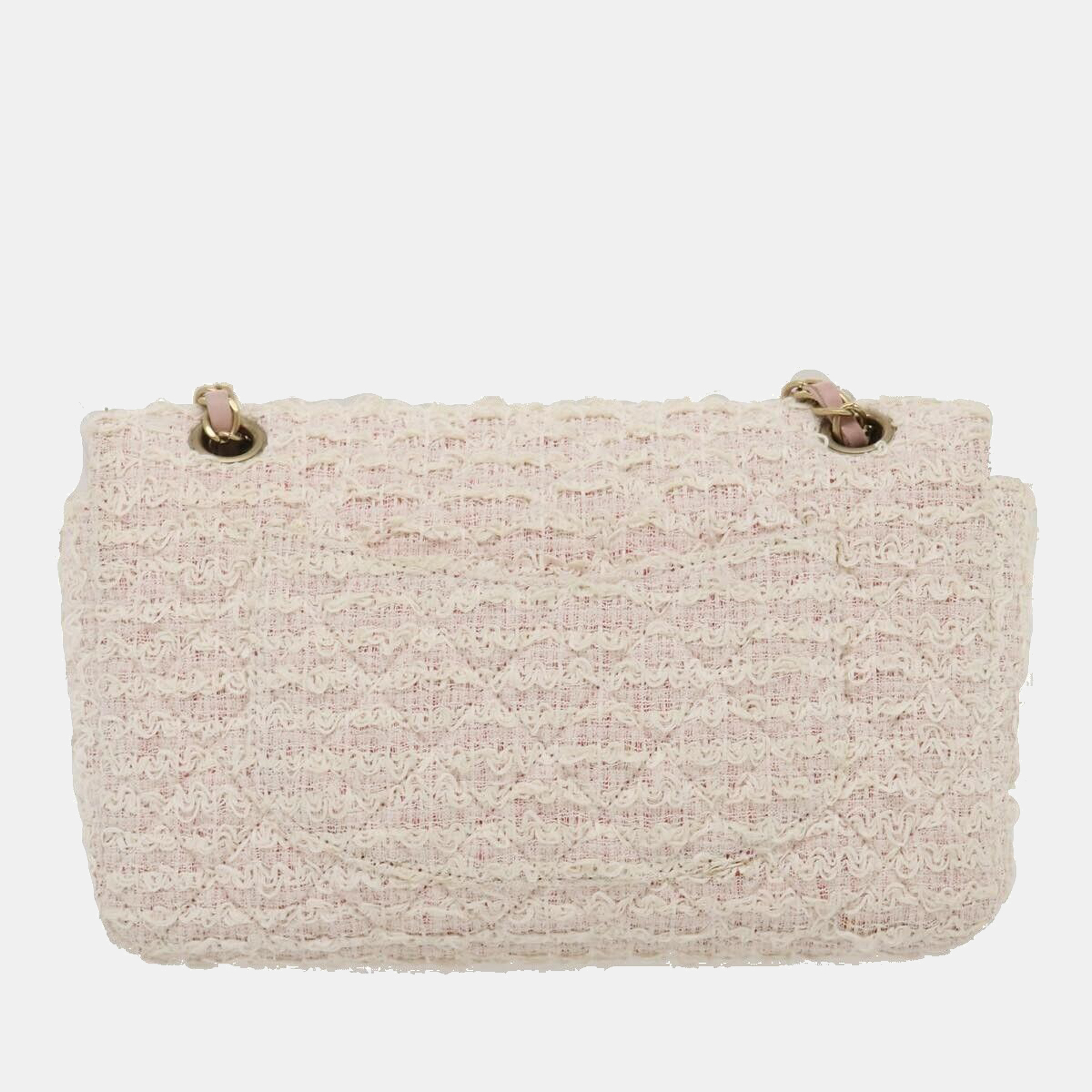 

Chanel White Tweed Flap Bag