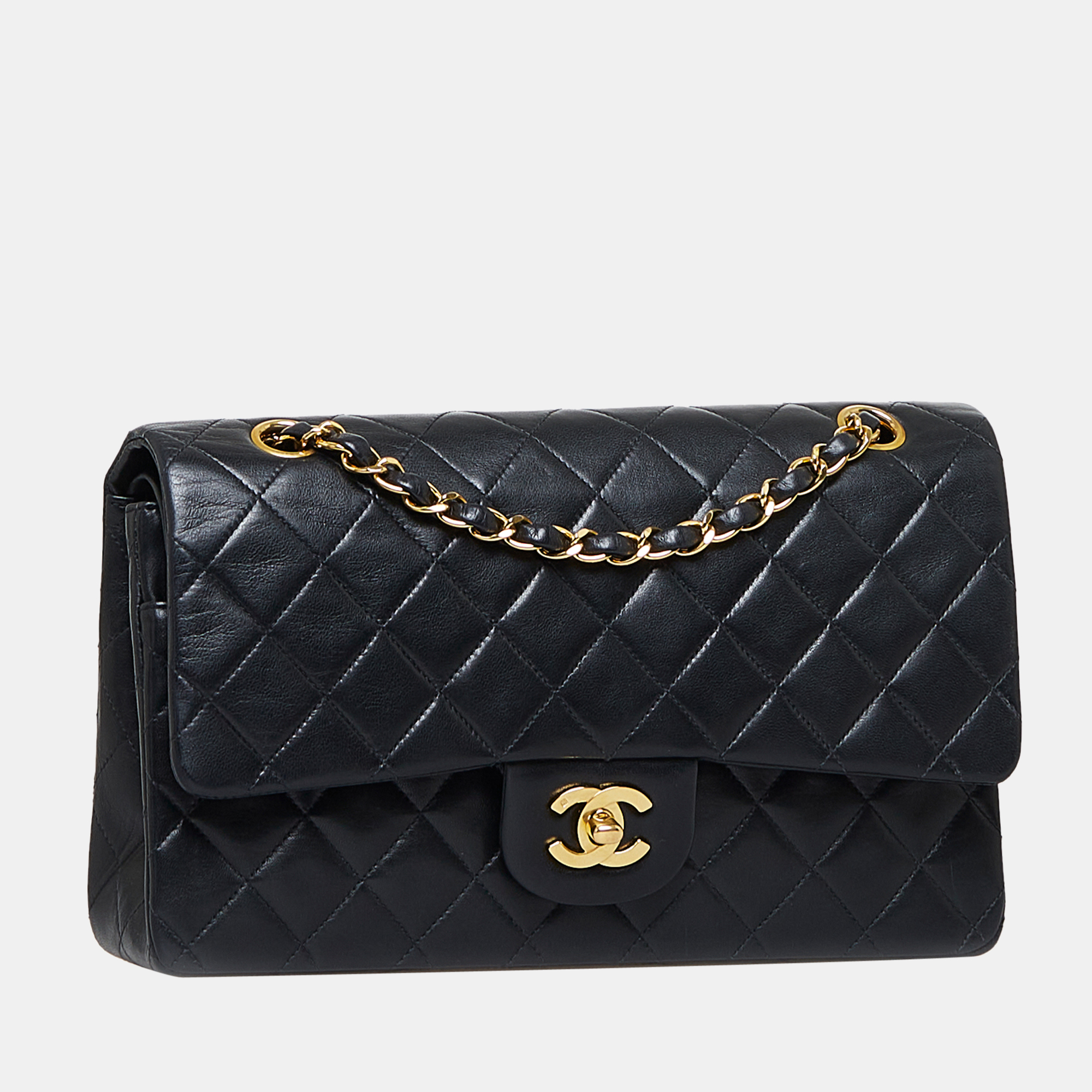 

Chanel Black Small Classic Lambskin Double Flap