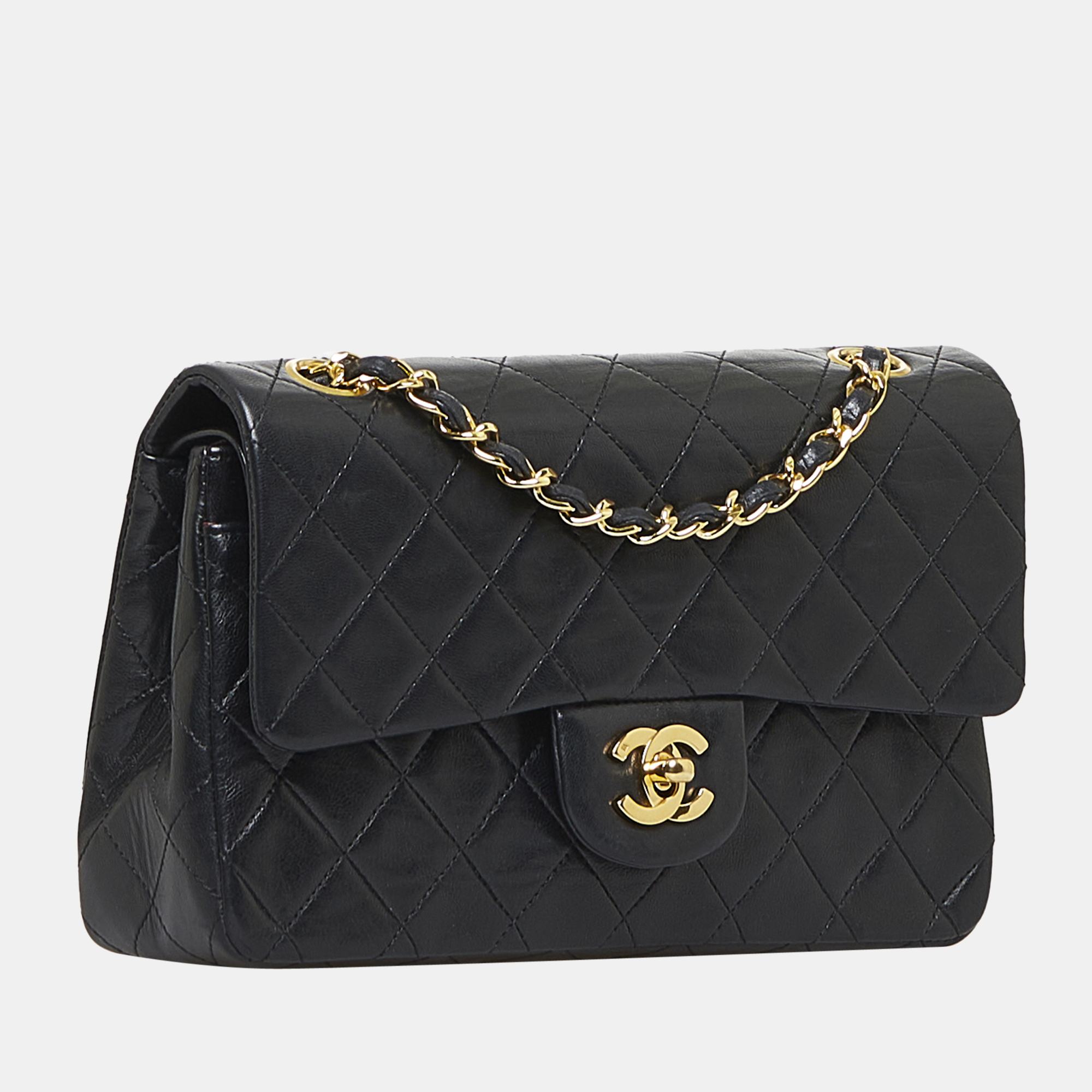 

Chanel Black Small Classic Lambskin Double Flap
