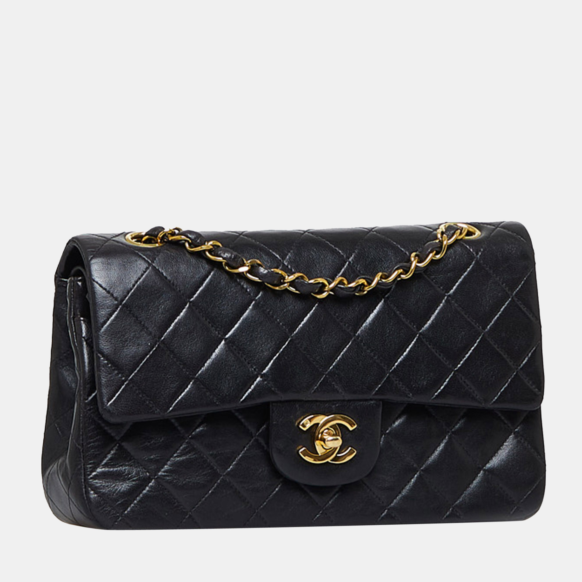 

Chanel Black Small Classic Lambskin Double Flap